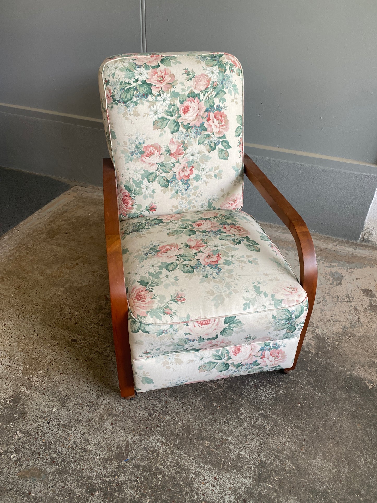 1930s Floral Armchair