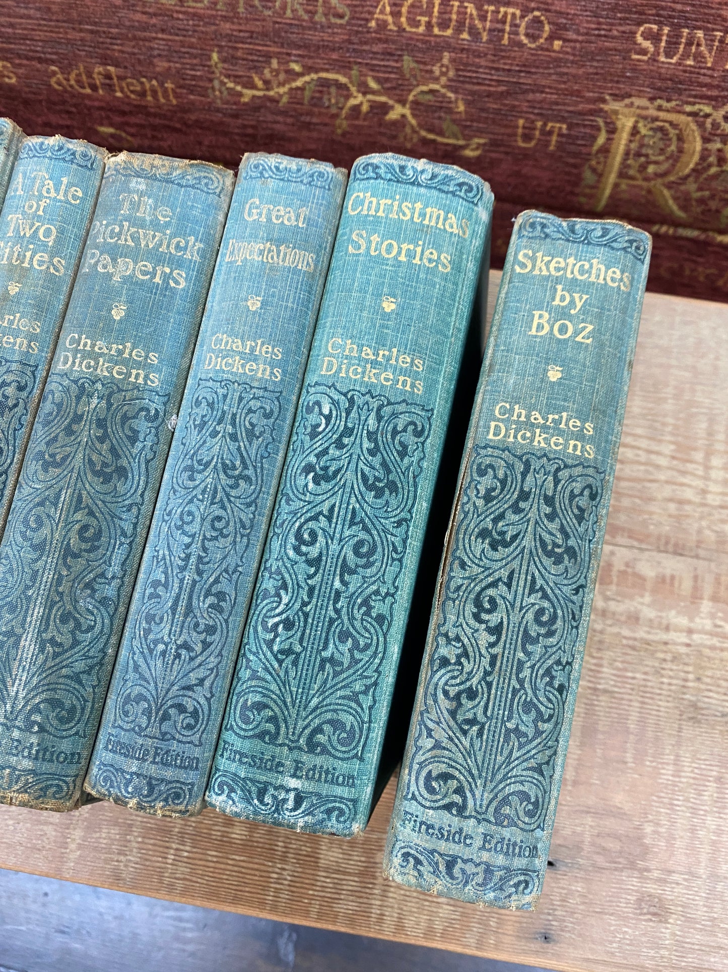 Early 1900s Charles Dickens Fireside Edition 10 Volume Set