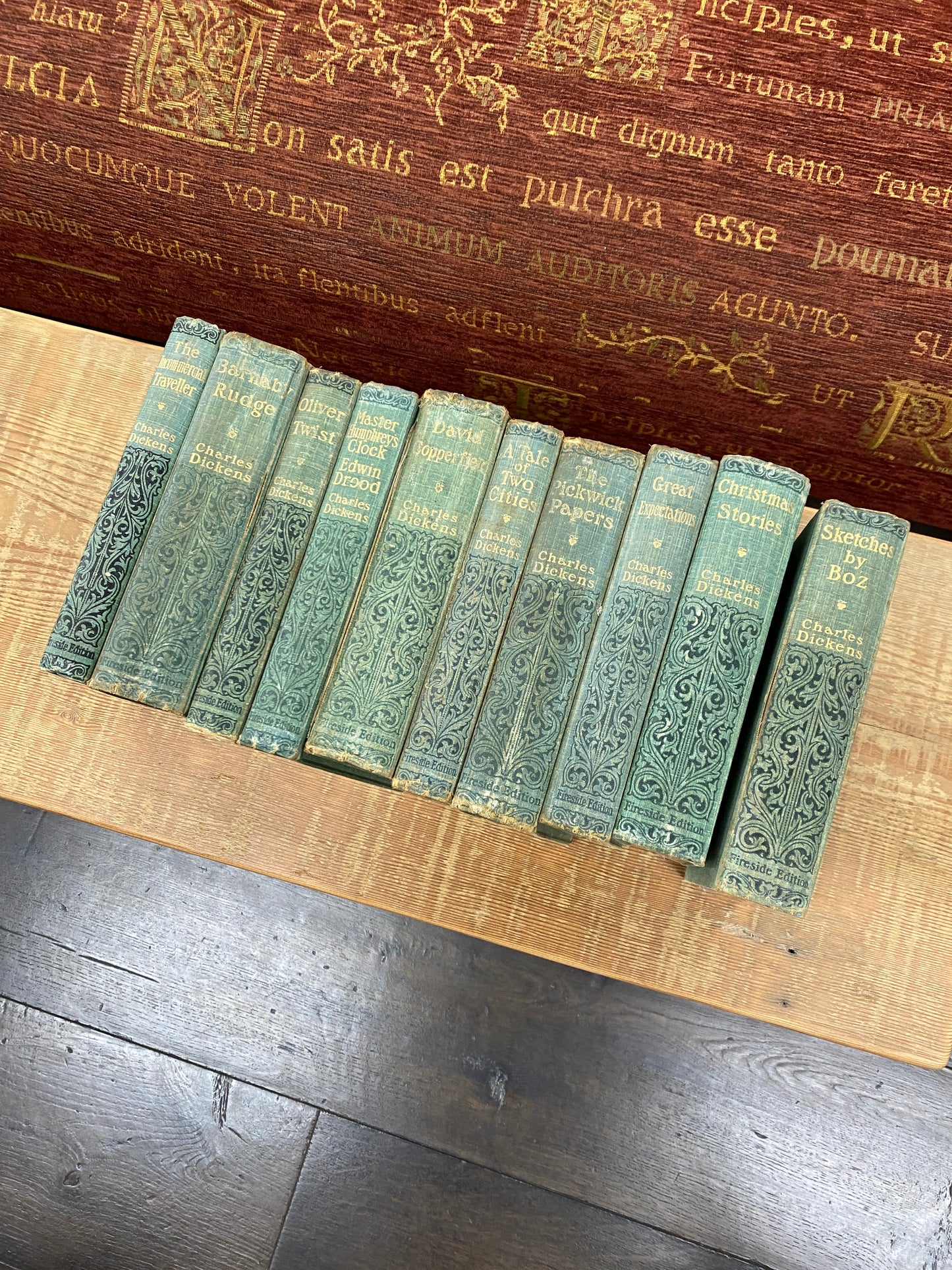 Early 1900s Charles Dickens Fireside Edition 10 Volume Set