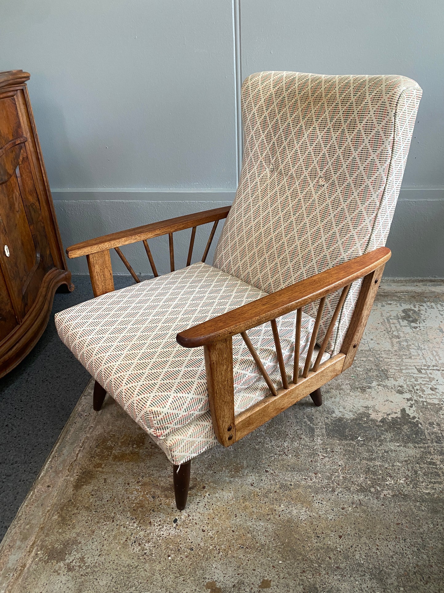 1950s Mahogany Spindle Armchair