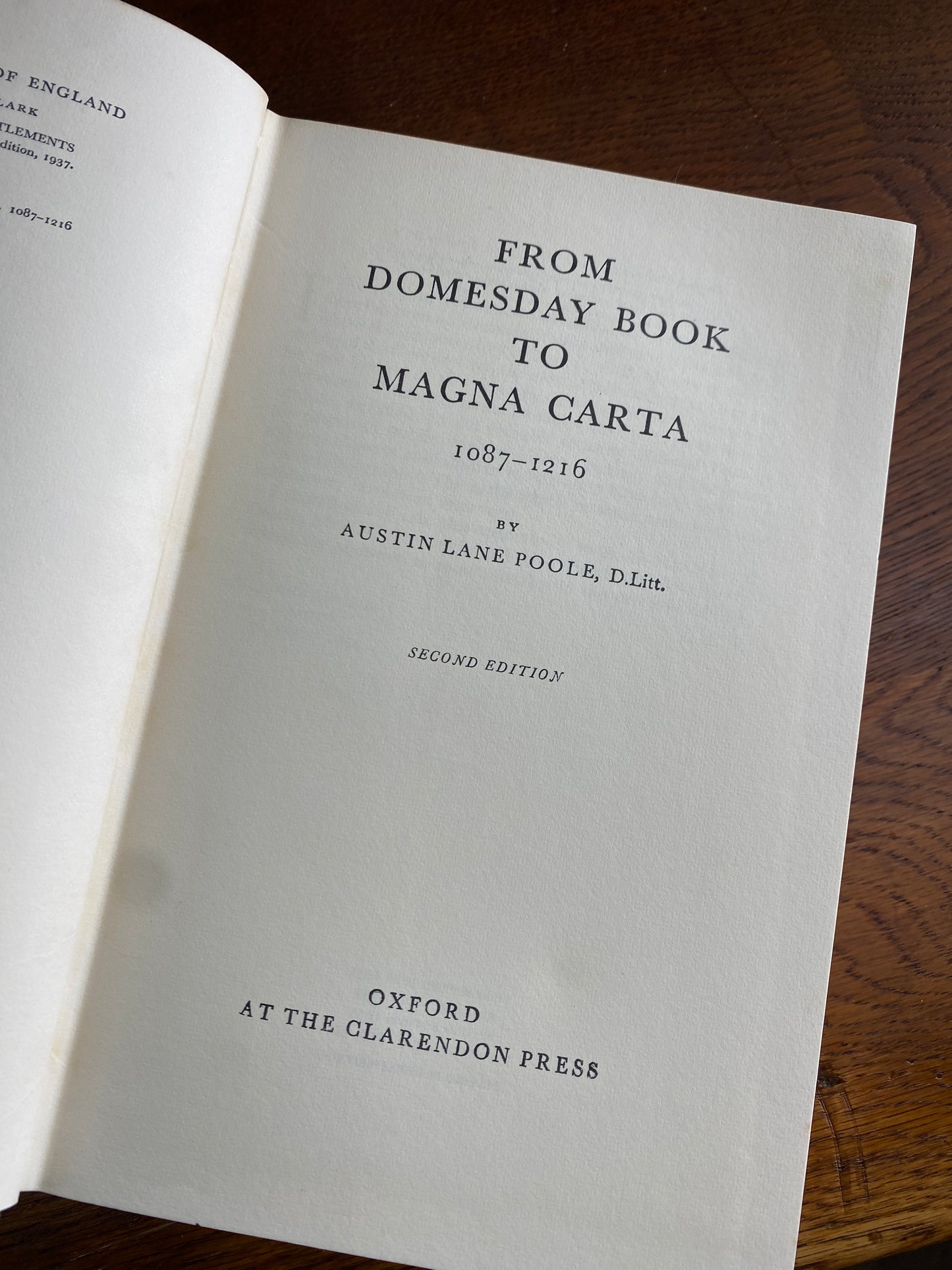 1958 Domesday Book to Magna Carta. 1087-1216.