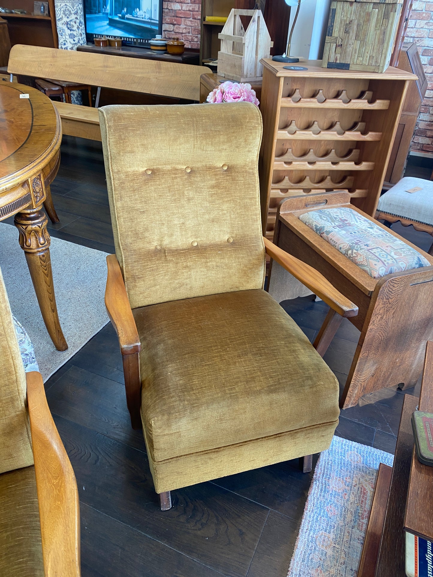 1970s Velour Armchairs (Pair)