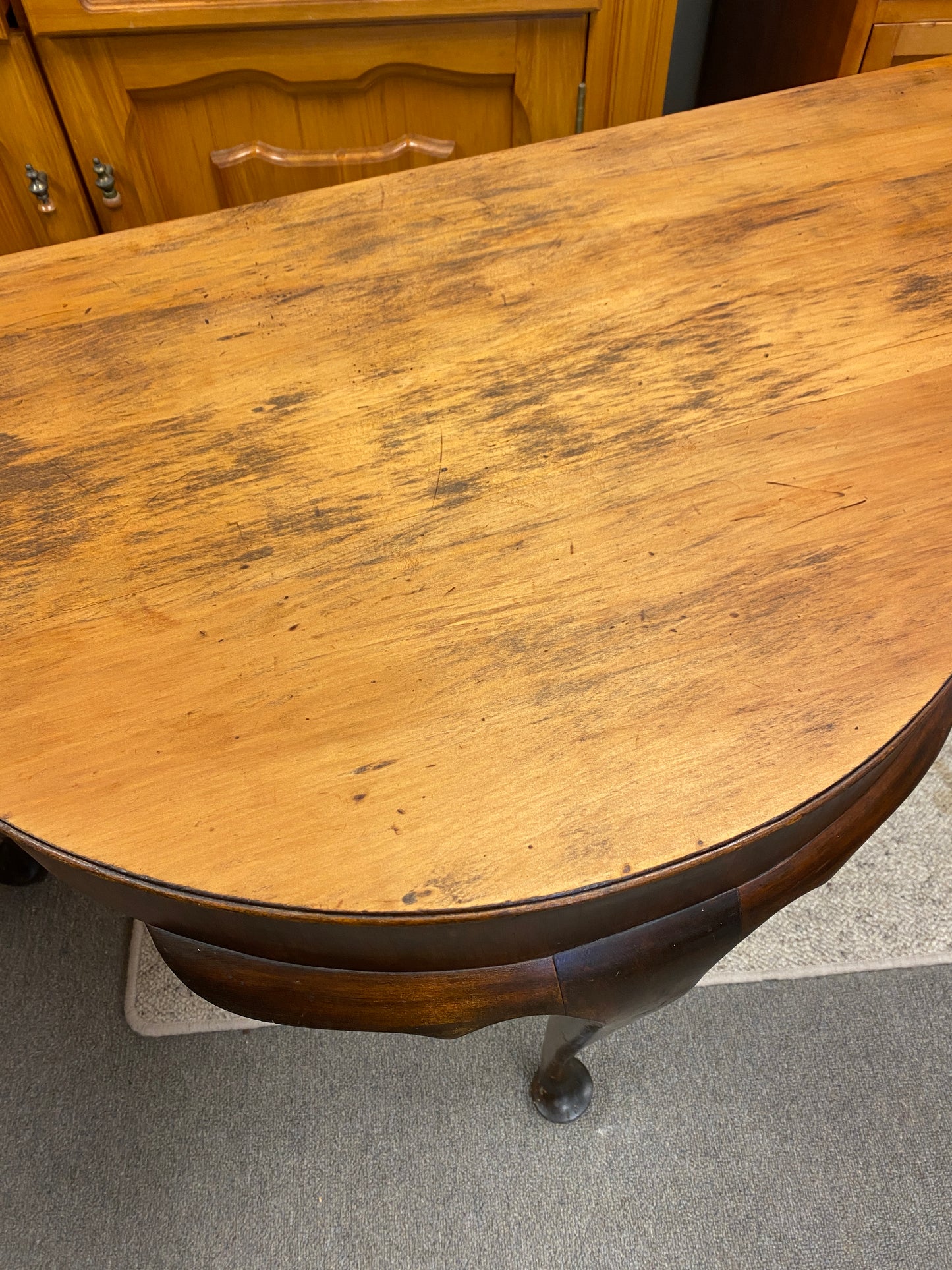 Antique Demi Lune Console Table