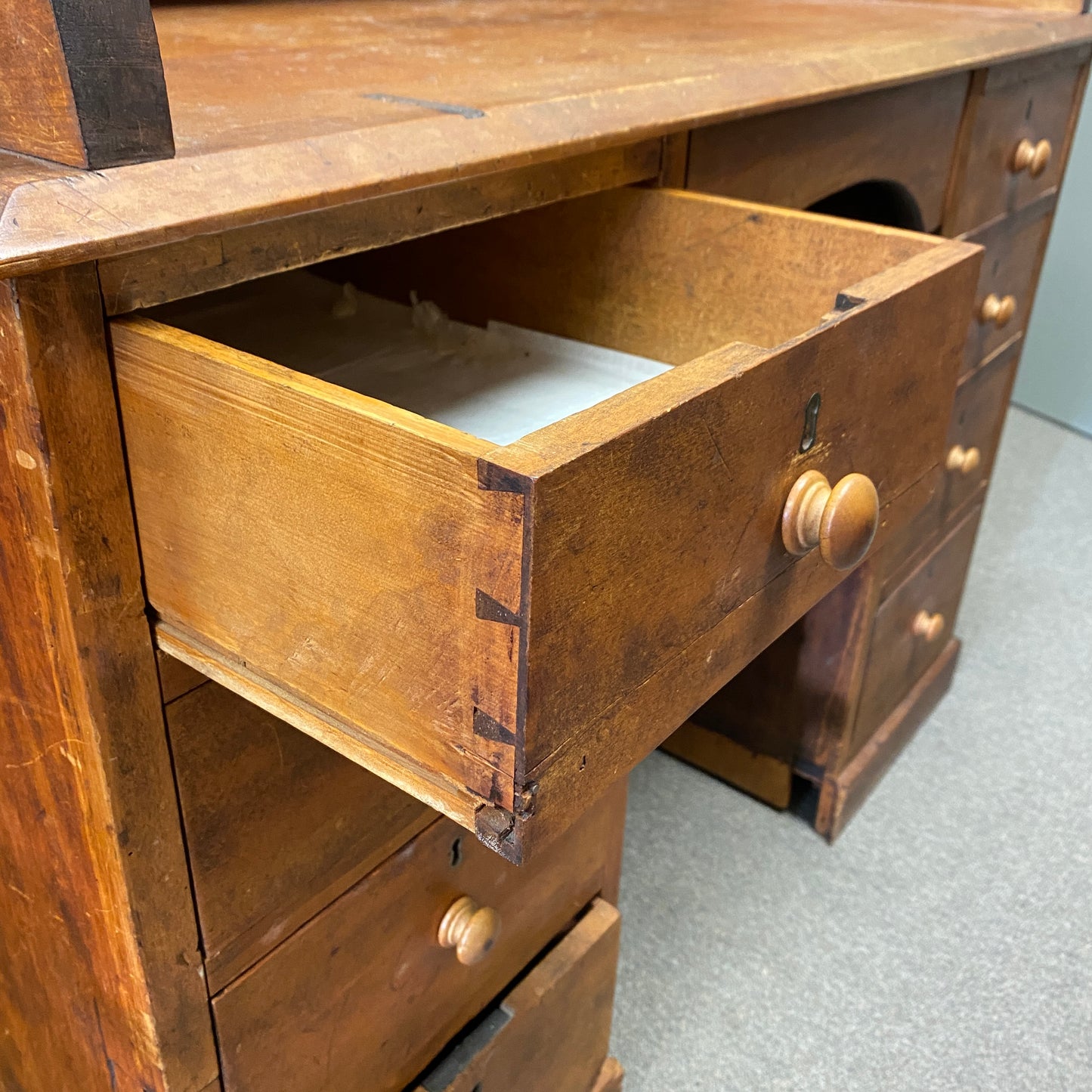 Antique Desk with Tambour Top