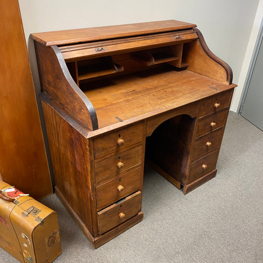 Antique Desk with Tambour Top