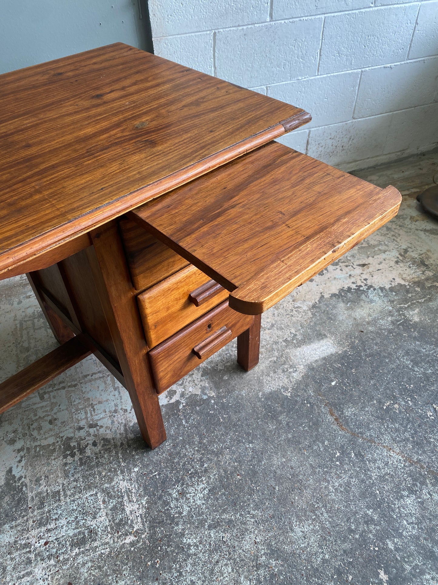Antique Solid Timber Foreman's Desk