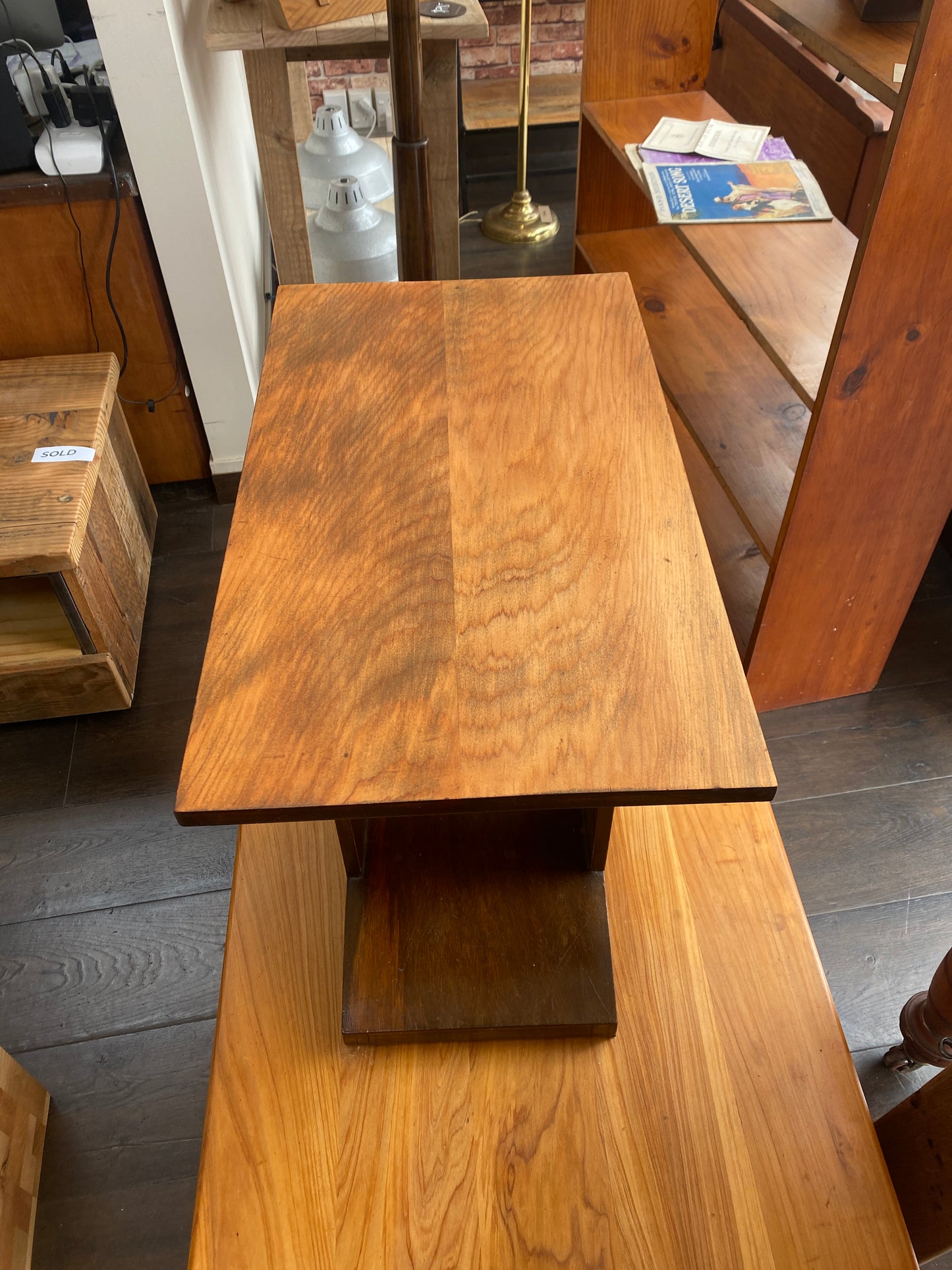 Art Deco Kauri Bookshelf/Side Table