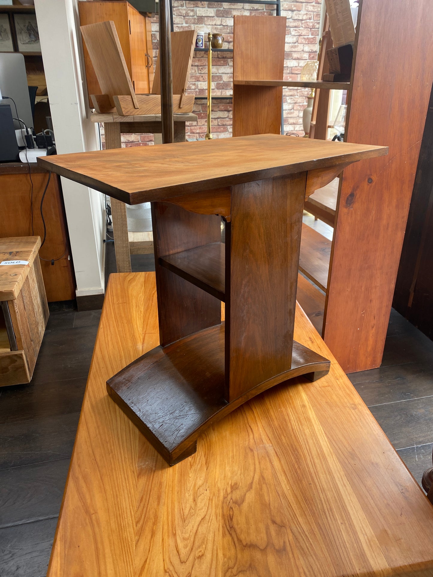 Art Deco Kauri Bookshelf/Side Table