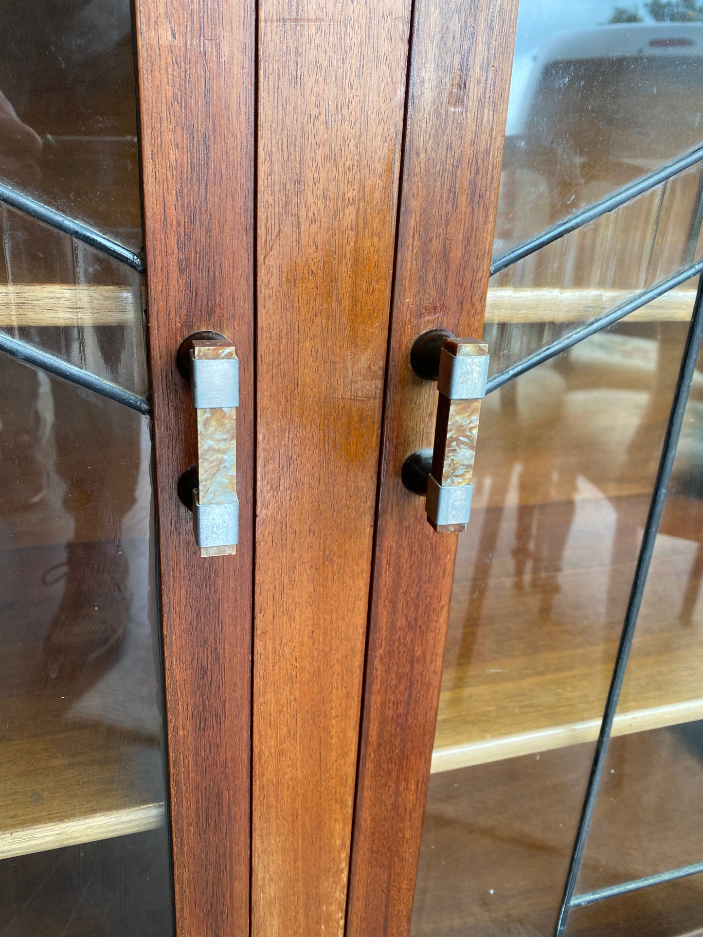 Art Deco Lead Light Cabinet