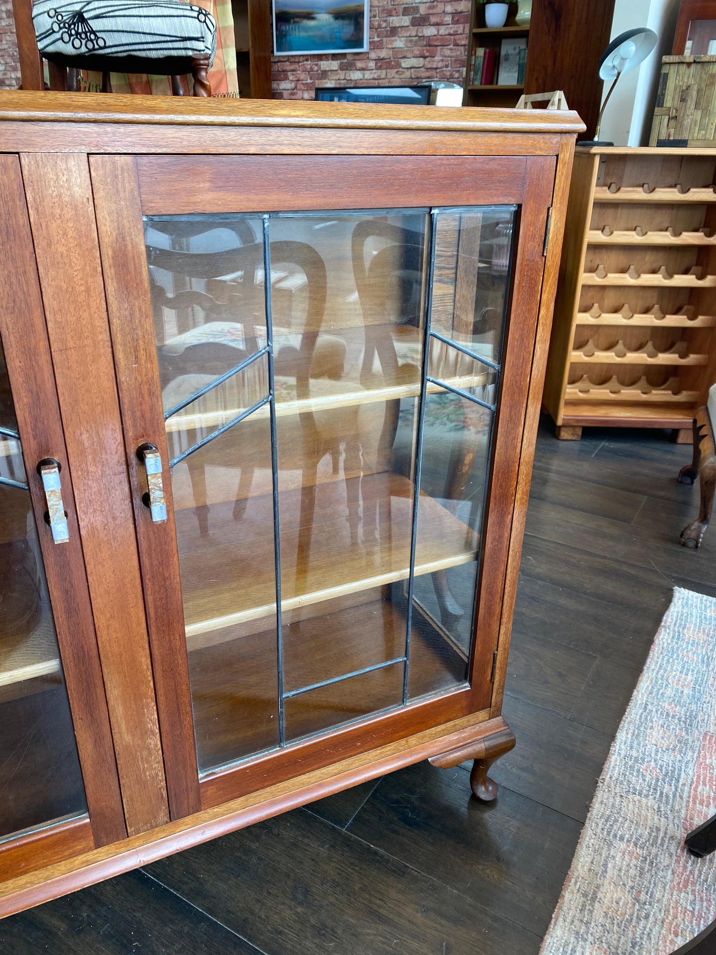 Art Deco Lead Light Cabinet