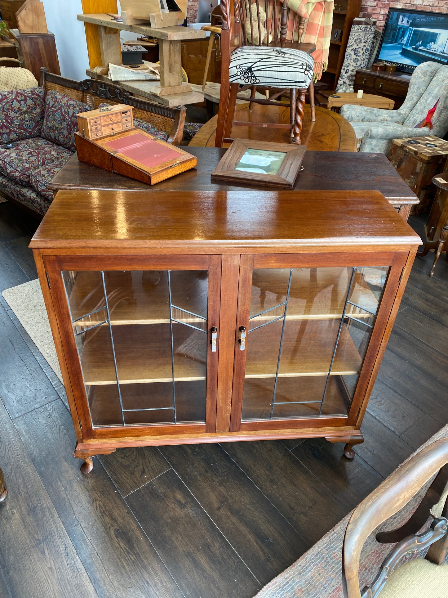 Art Deco Lead Light Cabinet