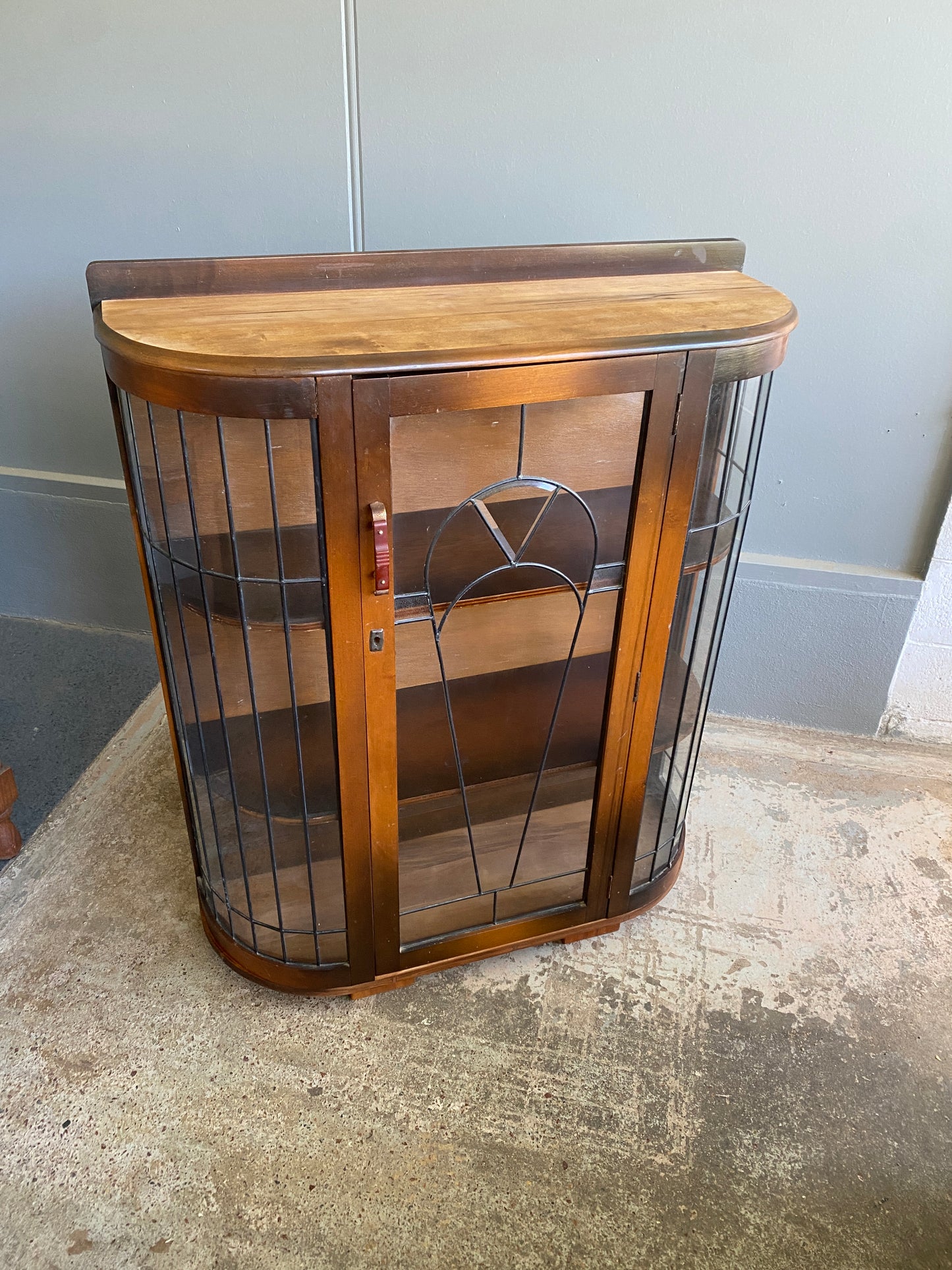 Art Deco Lead Light China Cabinet