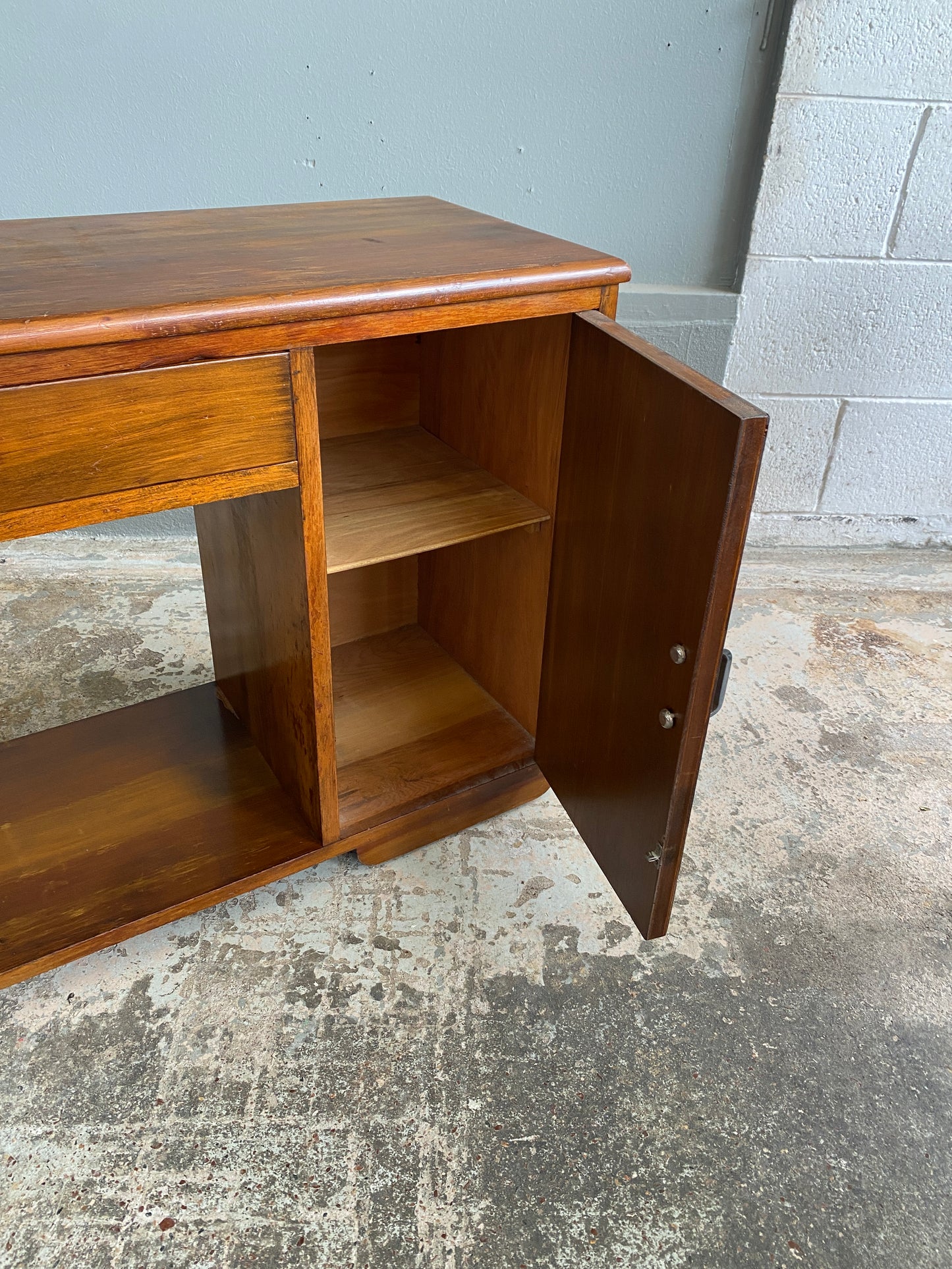 Art Deco Mahogany Shelf/Cupboard
