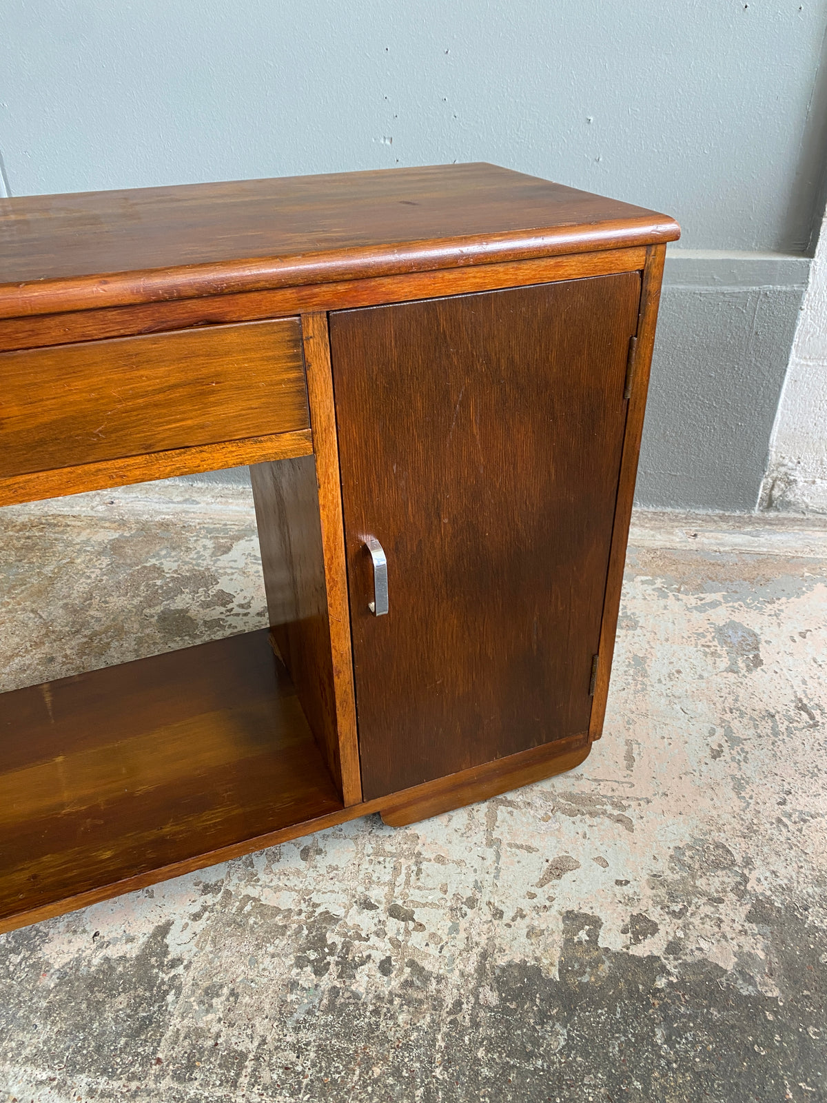 Art Deco Mahogany Shelf/Cupboard