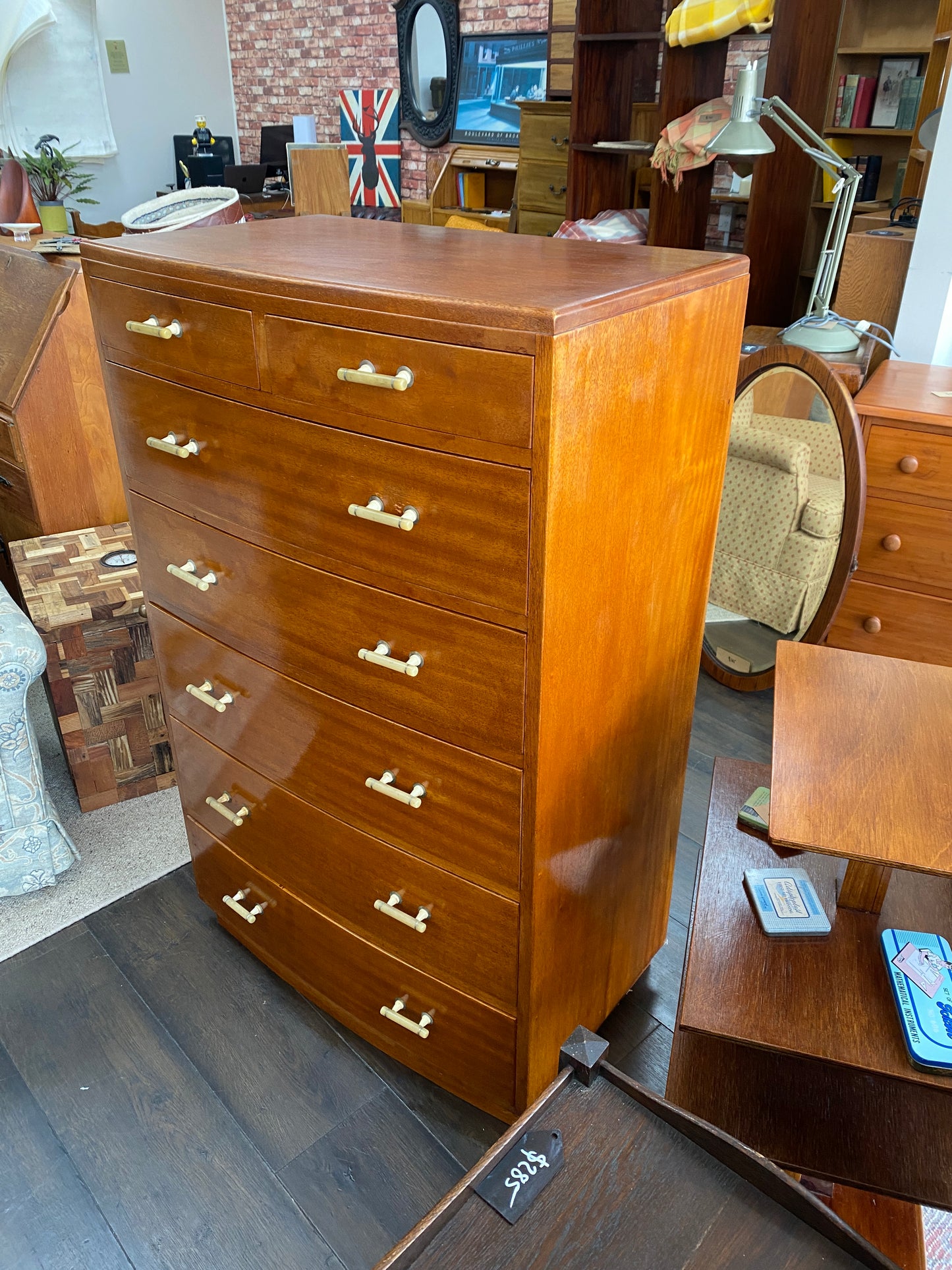 Art Deco Mahogany Tallboy