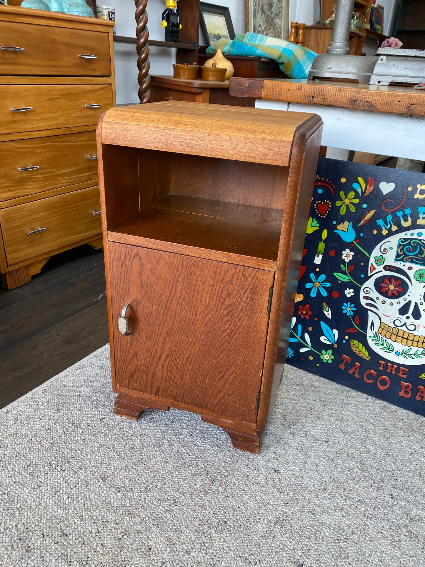 Art Deco Oak Side Table
