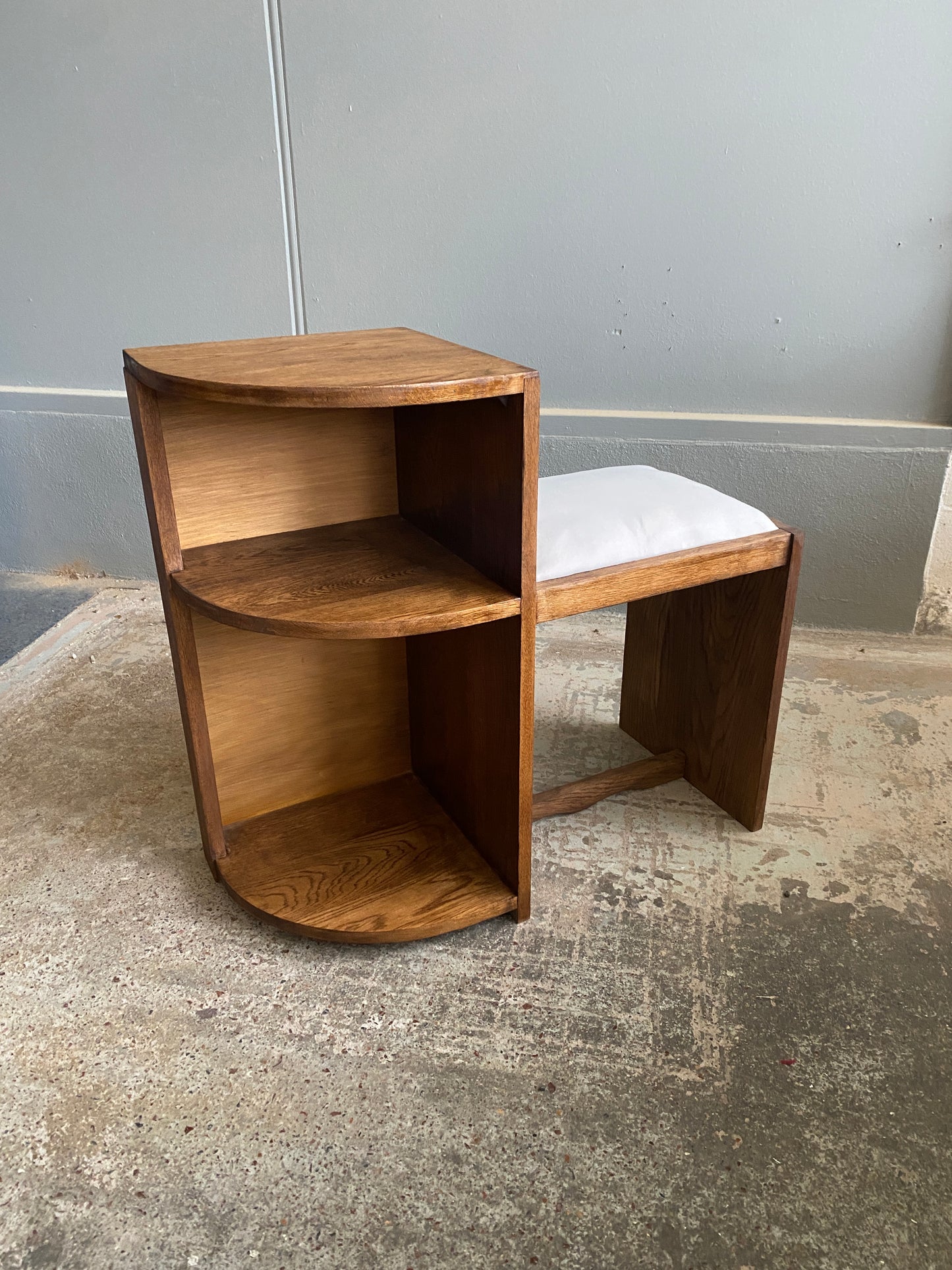 Art Deco Oak Telephone Table