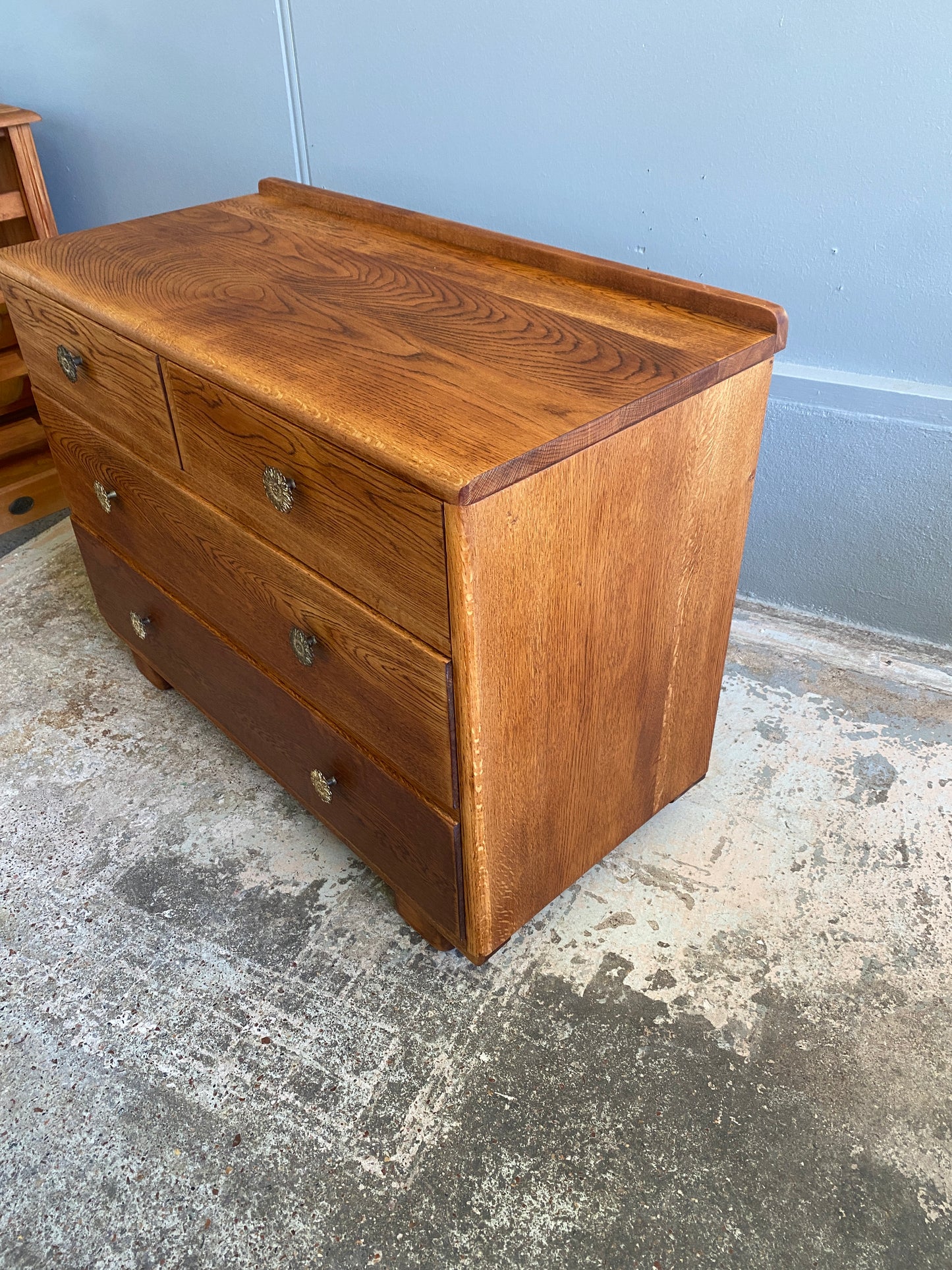 Art Deco Tiger Oak Drawers