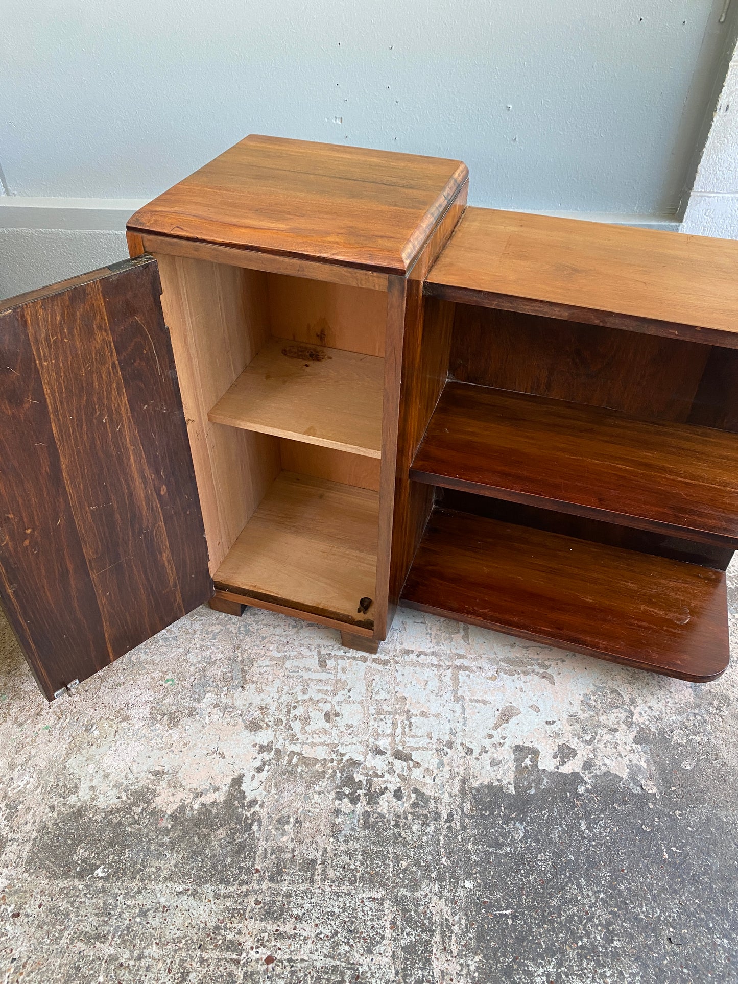 Art Deco Wooden Side Cabinet