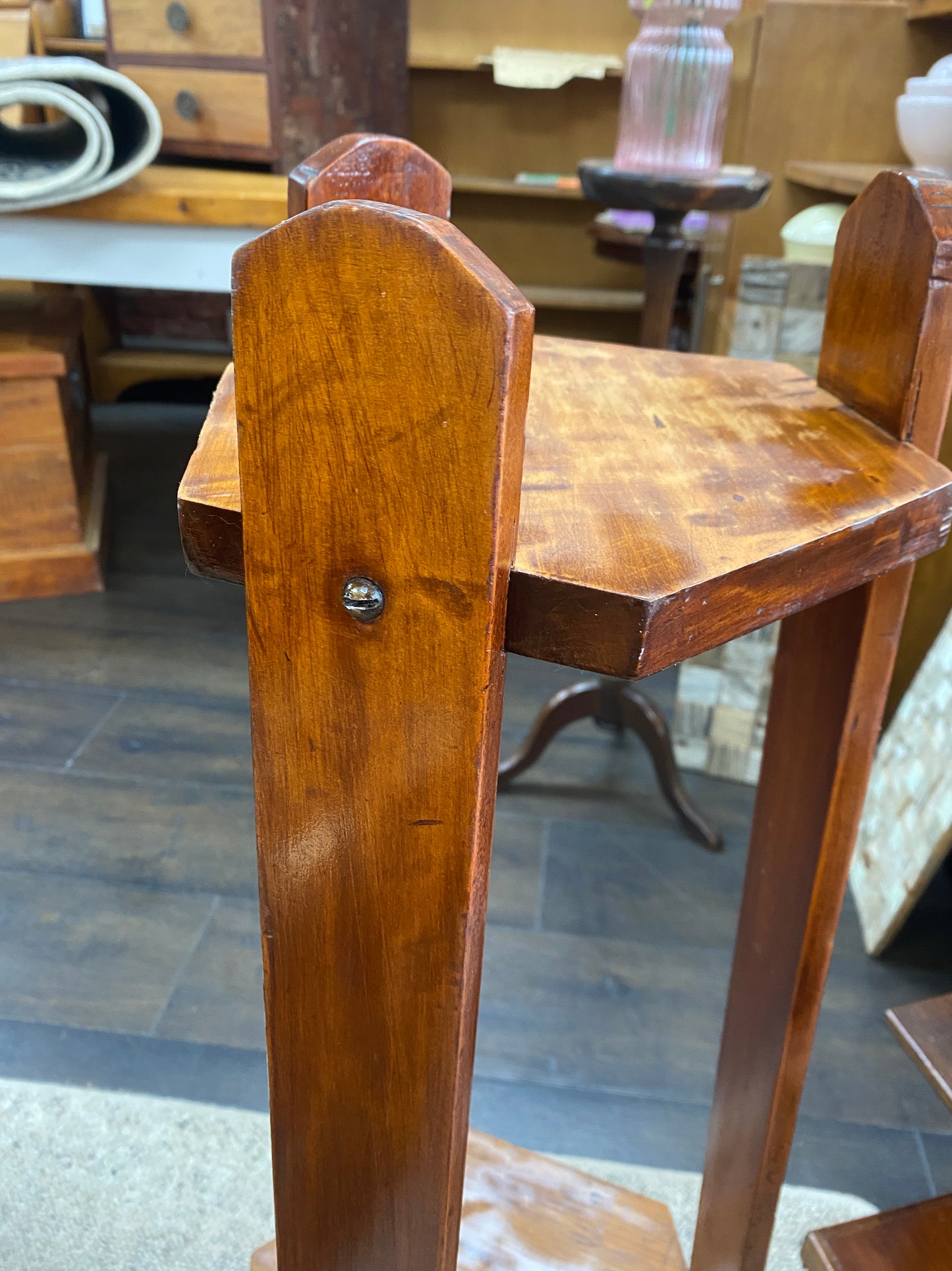 Arts & Crafts Kauri Geometric Plant Stand