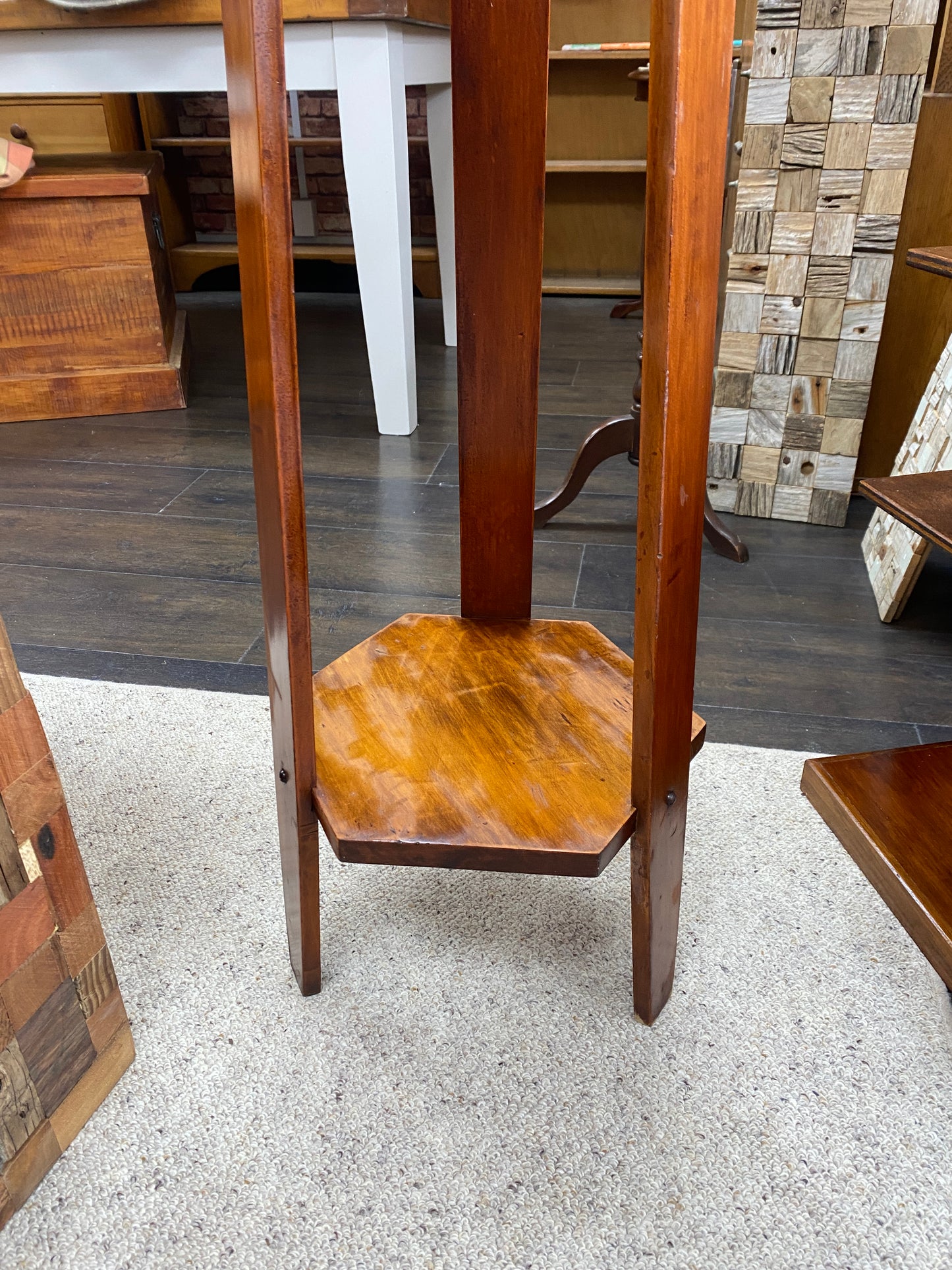 Arts & Crafts Kauri Geometric Plant Stand
