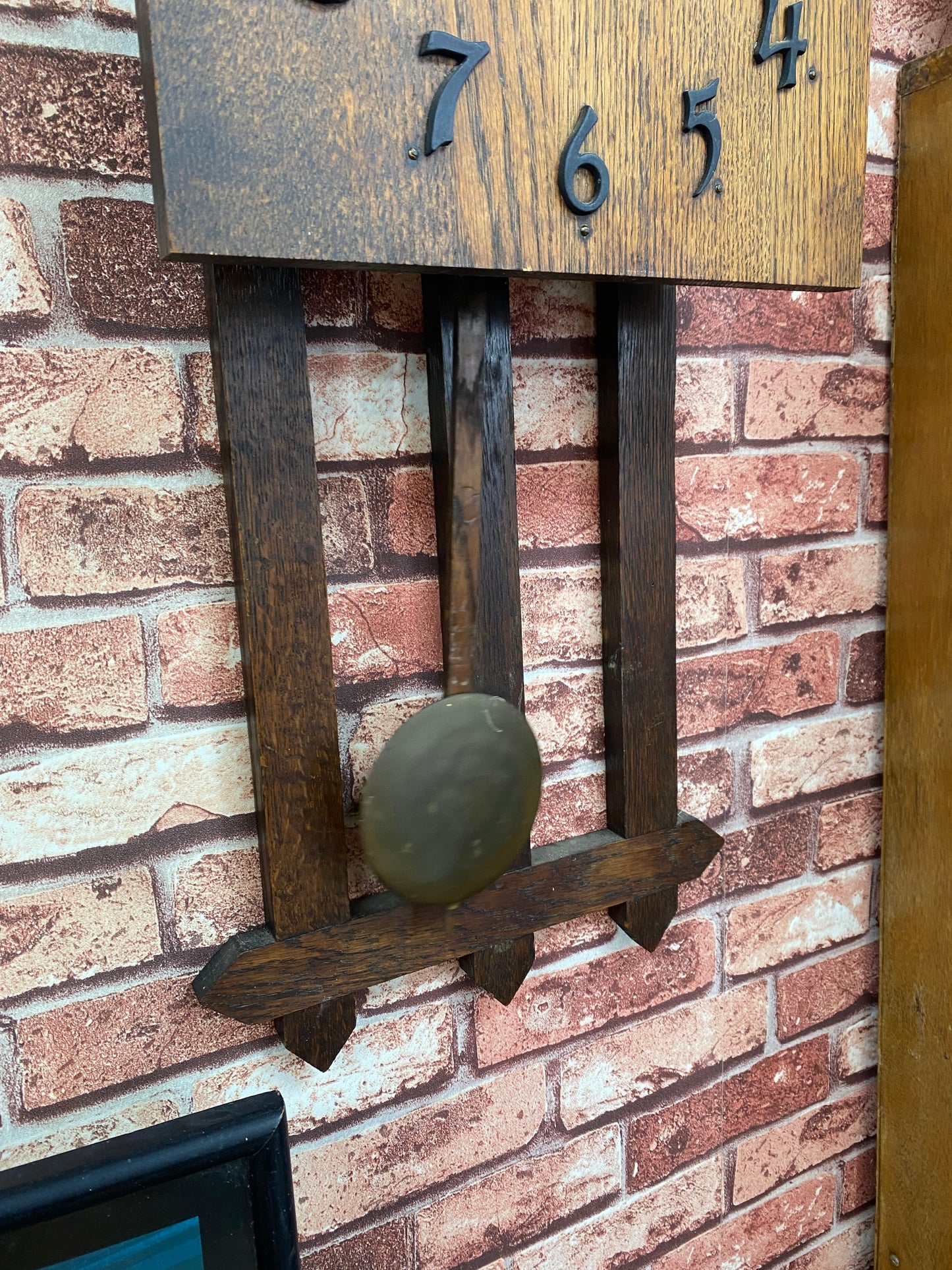 Arts & Crafts Oak Mission E.Ingraham Wall Clock