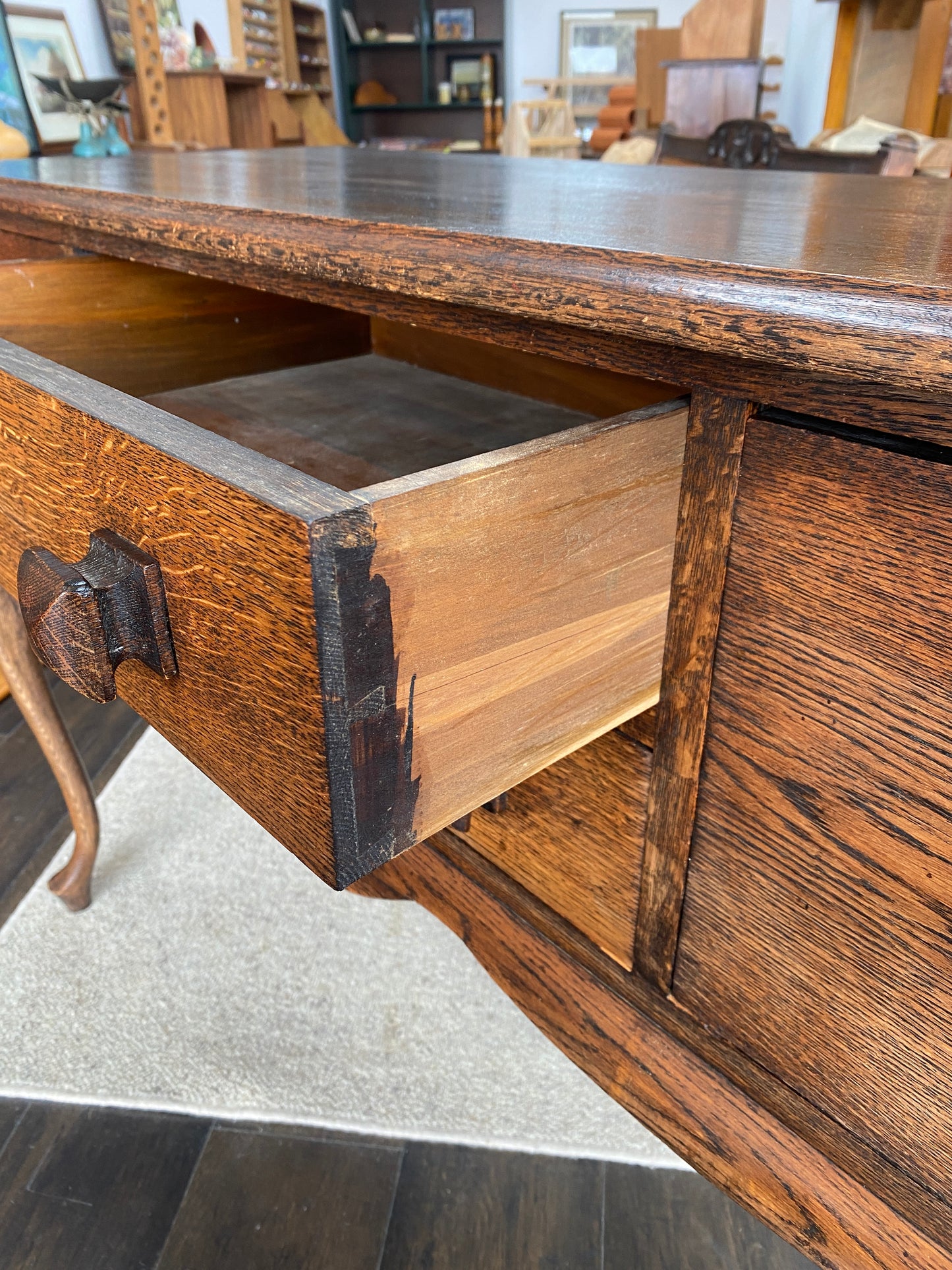 Arts & Crafts Solid Oak Vanity/Dresser