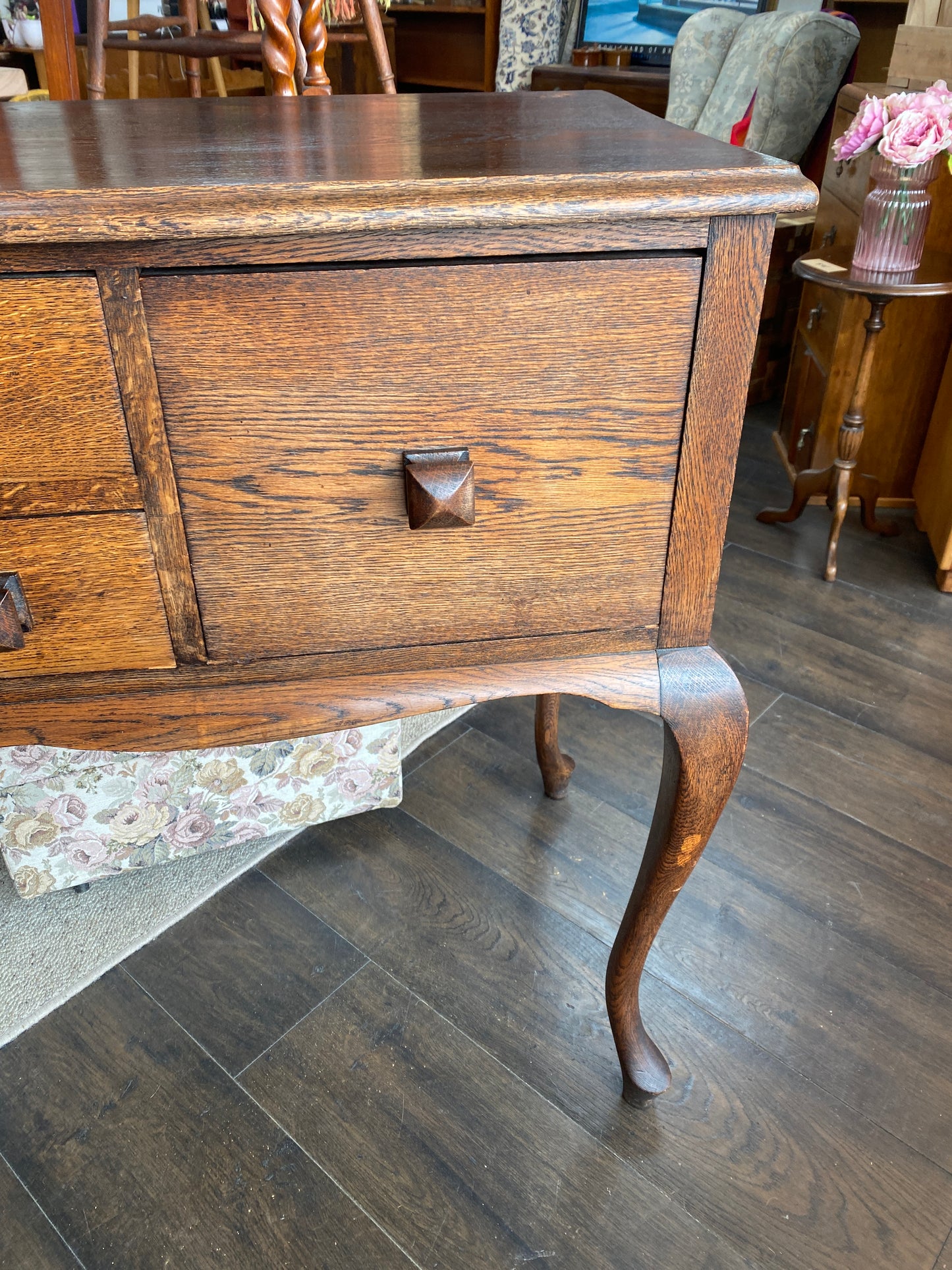Arts & Crafts Solid Oak Vanity/Dresser