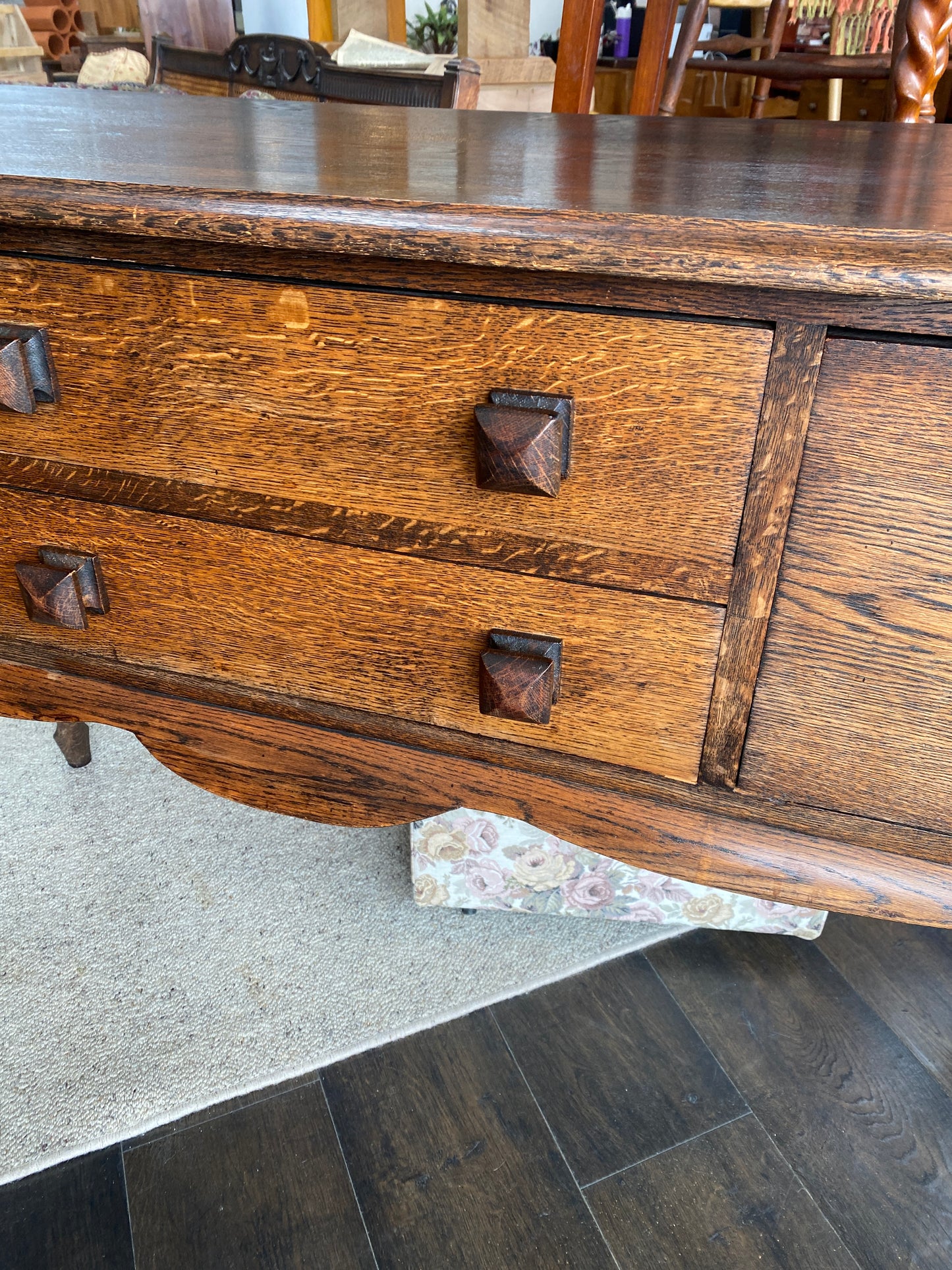 Arts & Crafts Solid Oak Vanity/Dresser