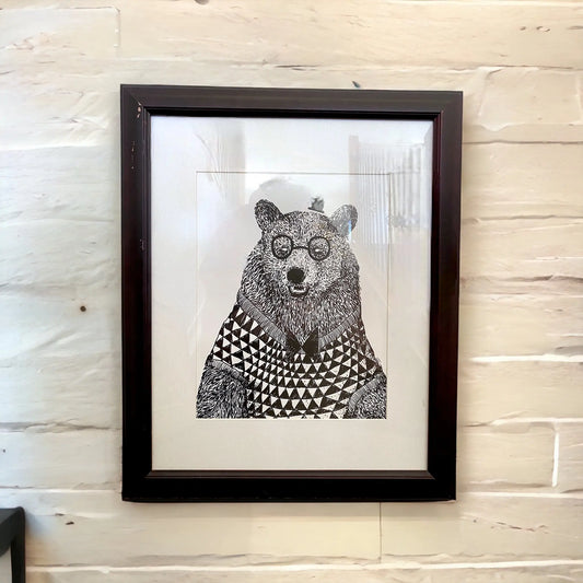 Bear with Glasses Print