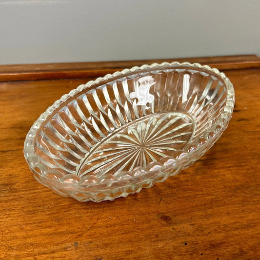 Decorative Glass Oval Bowl