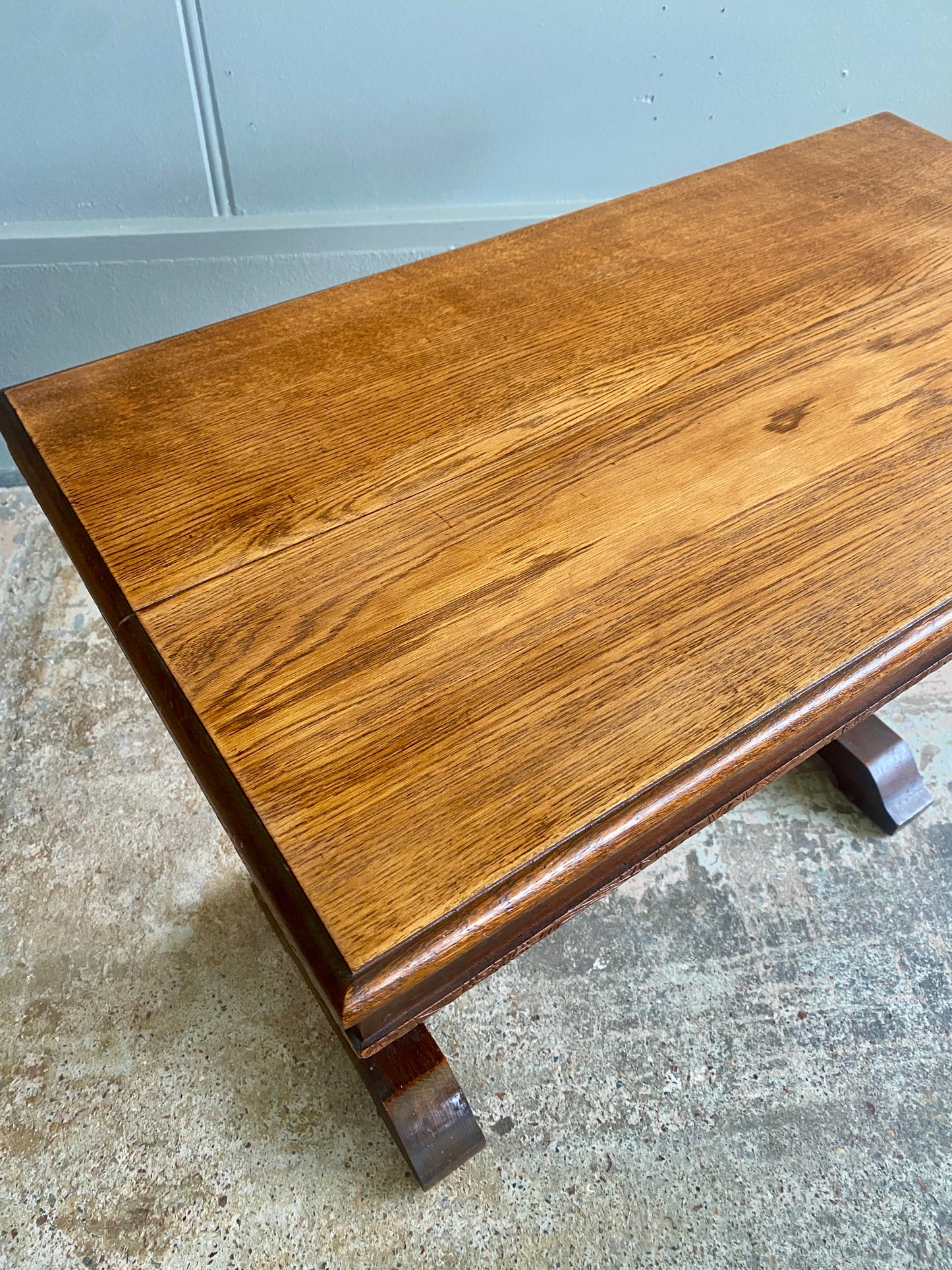 Edwardian Solid Oak Refectory/Hall Table
