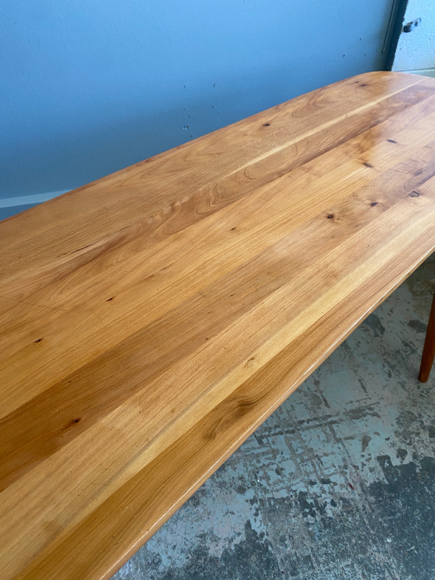 Handmade Reclaimed Macrocarpa Asymmetric Hall Table