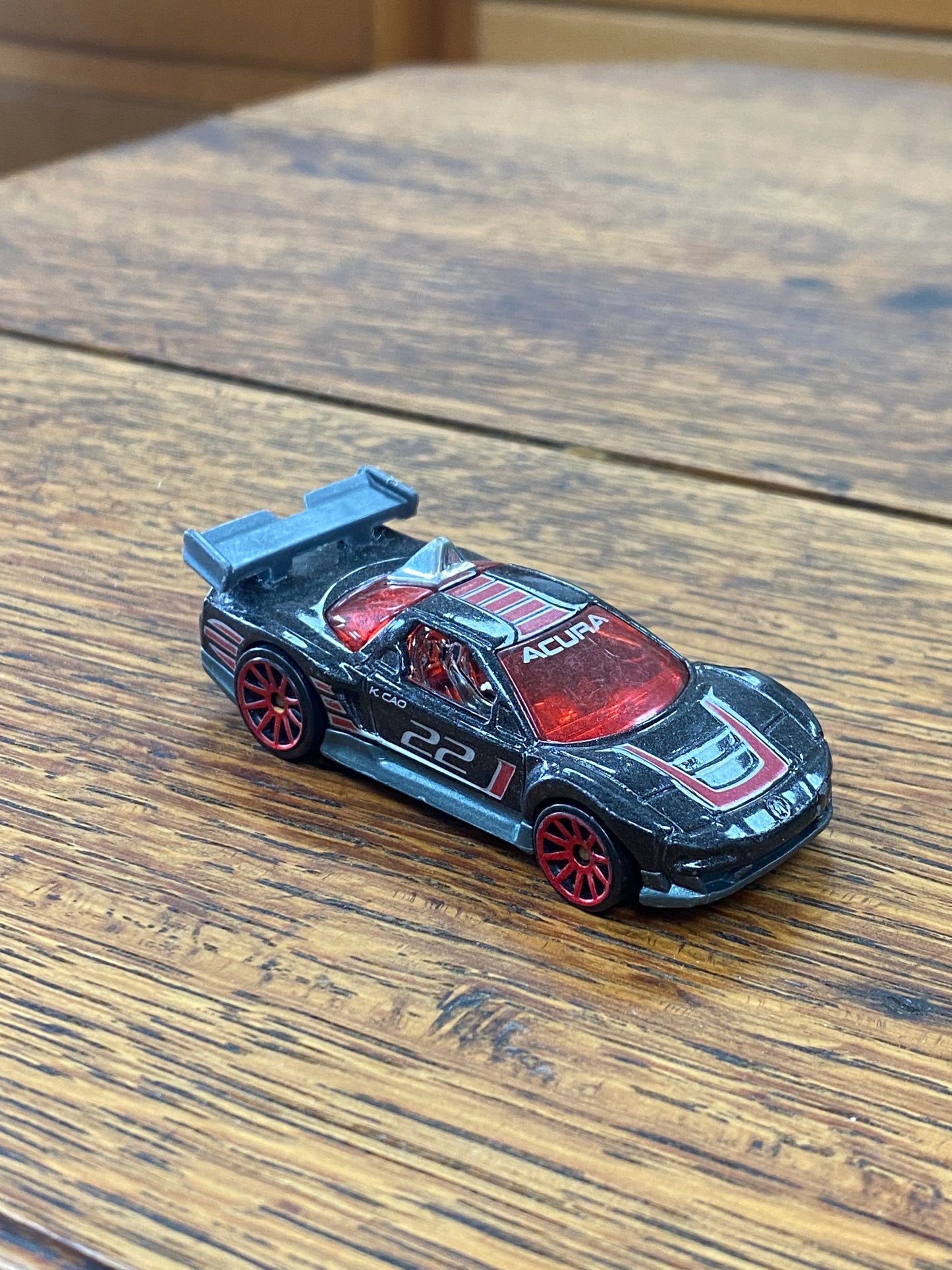 Hot Wheels Acura NSX Race Car Black Red