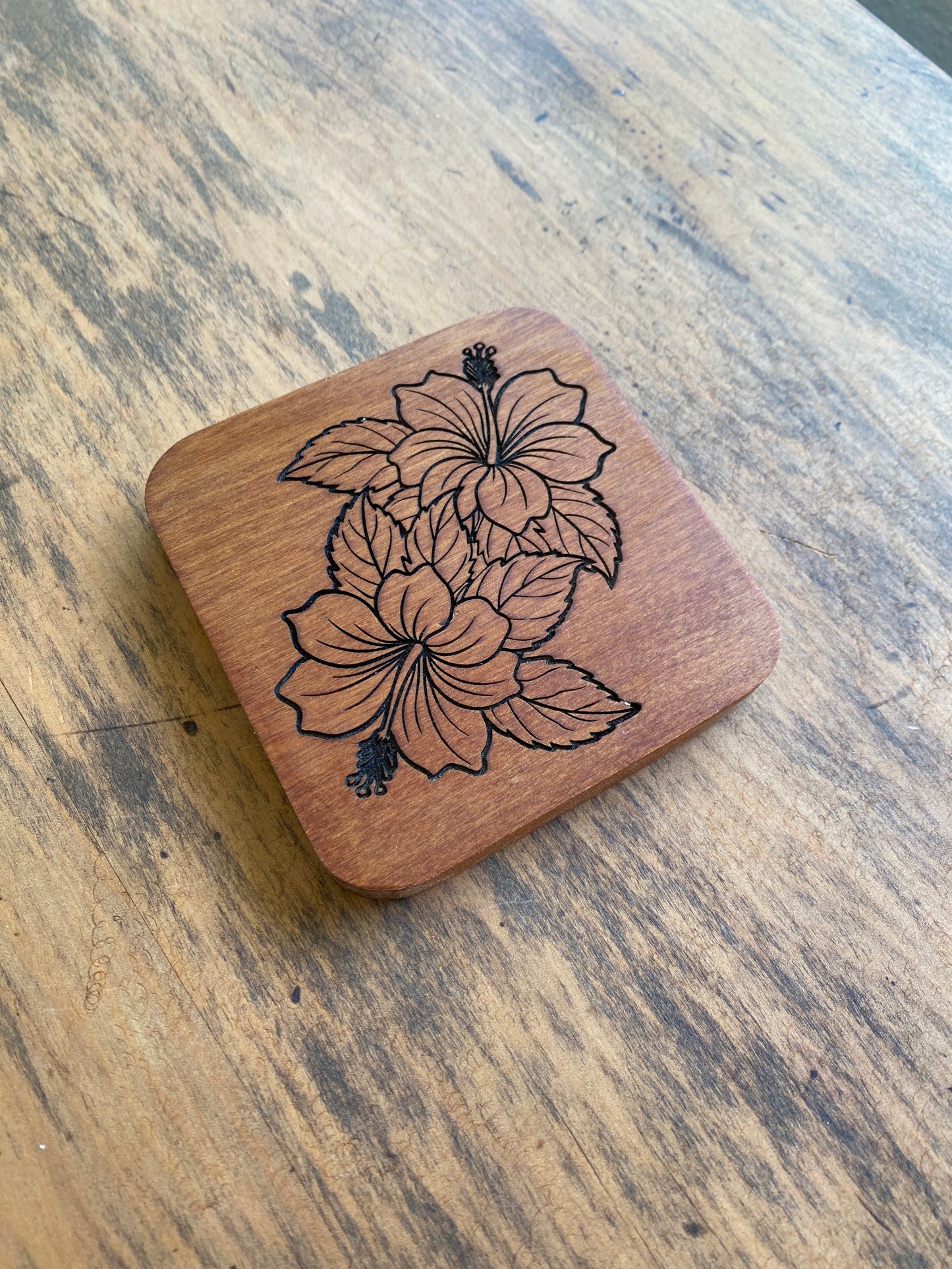 Limited Edition * Rimu Hibiscus 'Coast'ers x 4