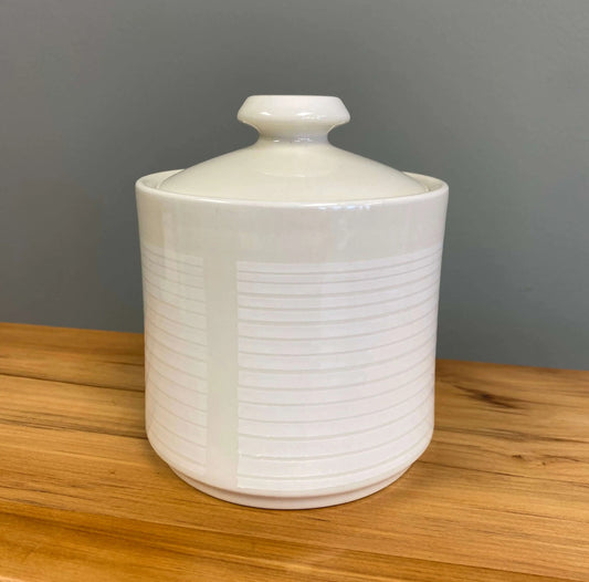Linear Stoneware Japan Sugar Jar
