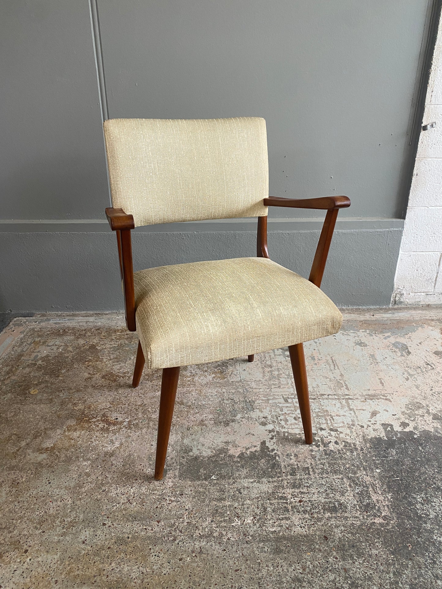 Mid Century Mahogany Jon Jansen Style Carver Chair