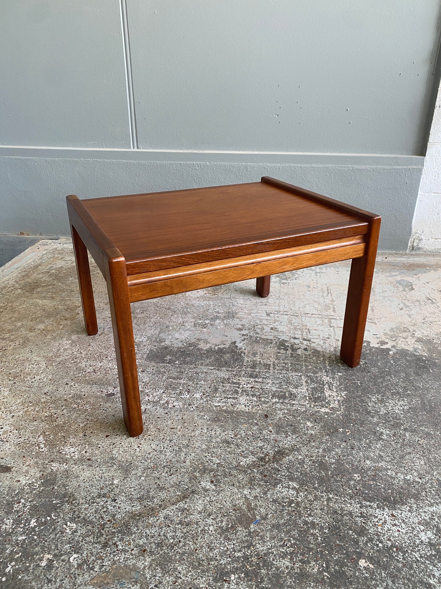 Mid Century Modern Danish Teak Lip Edge Coffee Table
