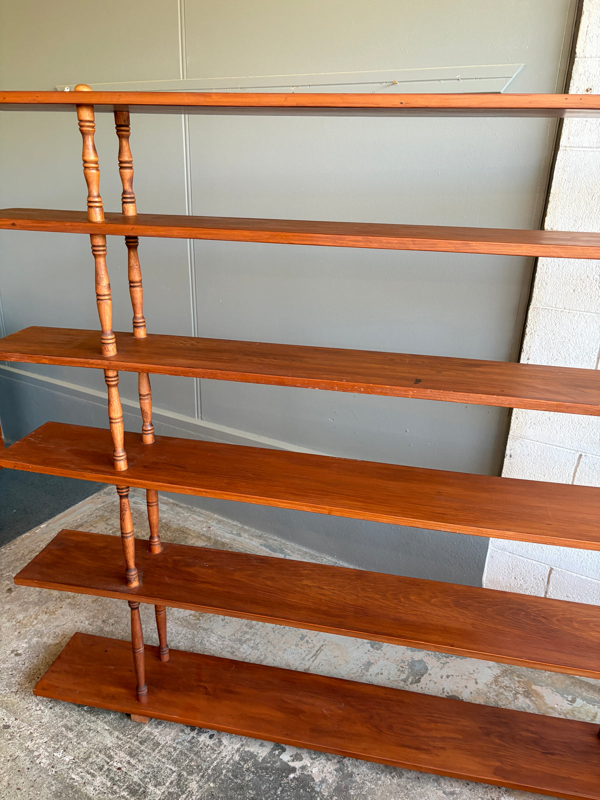 Mid Century Modern Large Spindle Shelving Unit