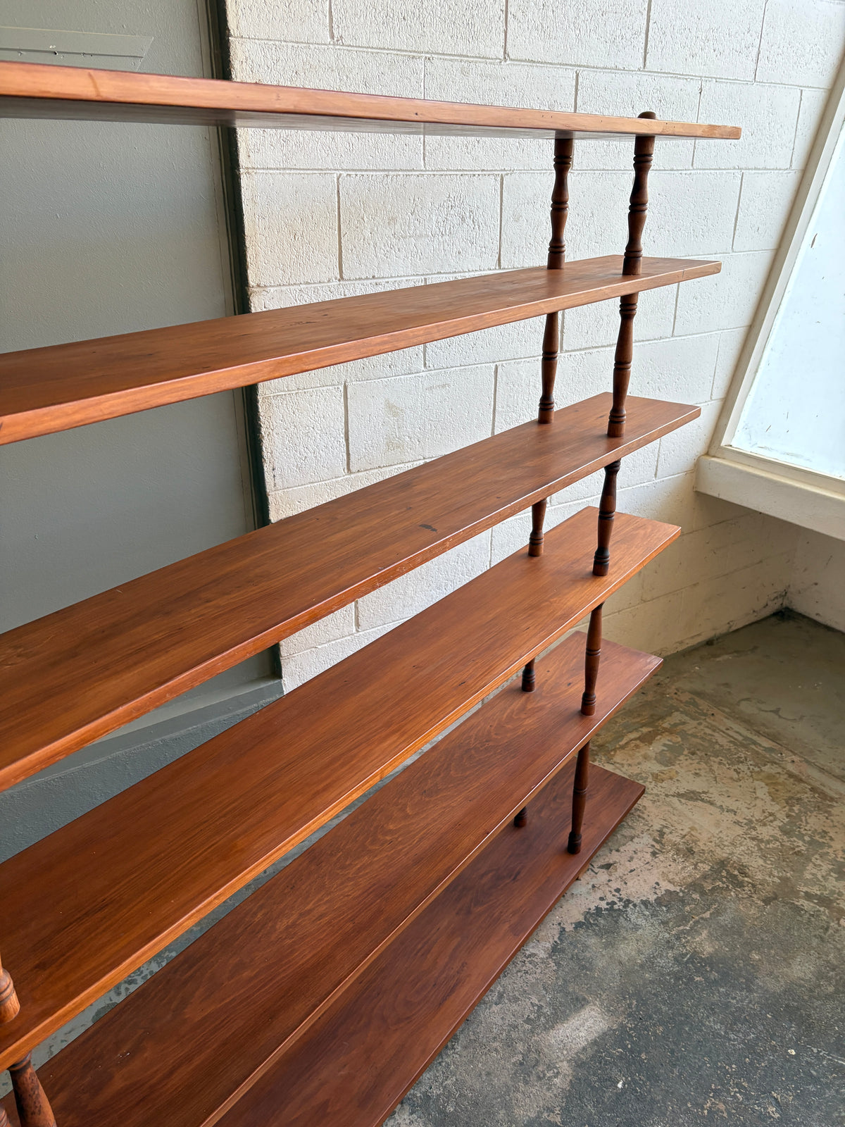 Mid Century Modern Large Spindle Shelving Unit