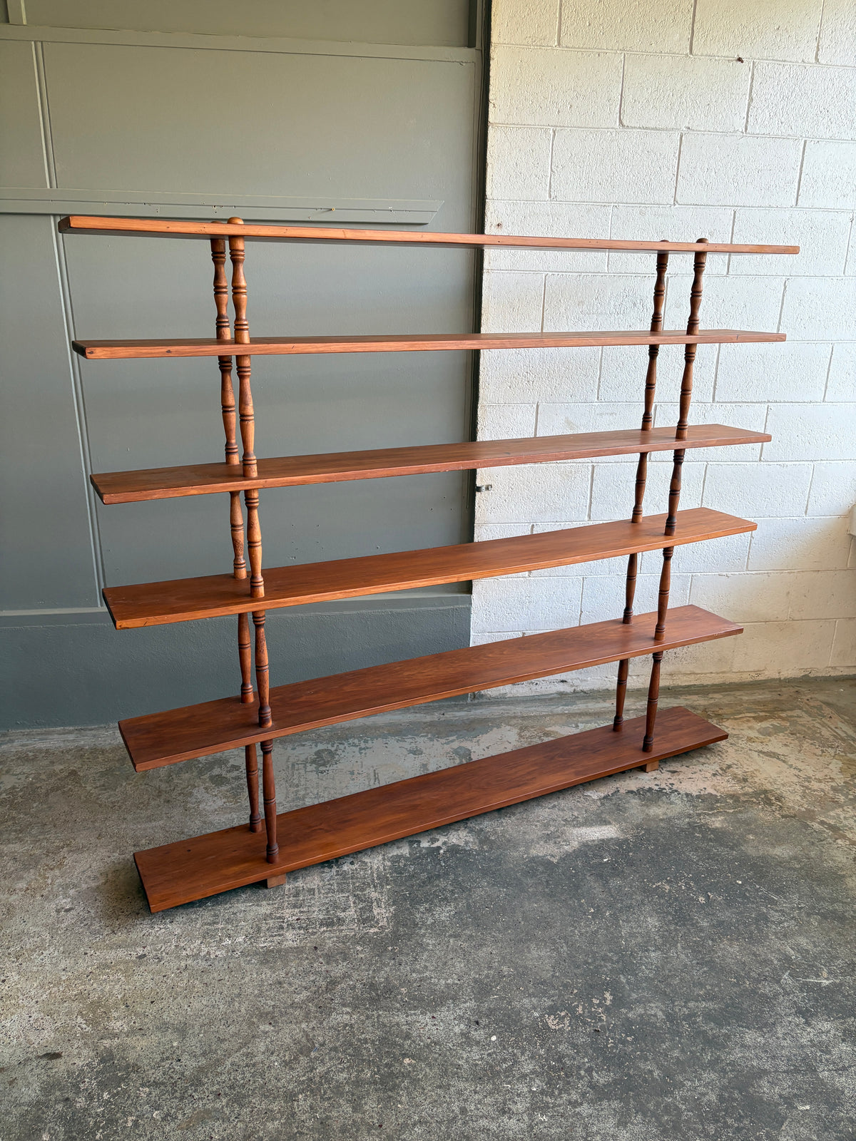 Mid Century Modern Large Spindle Shelving Unit