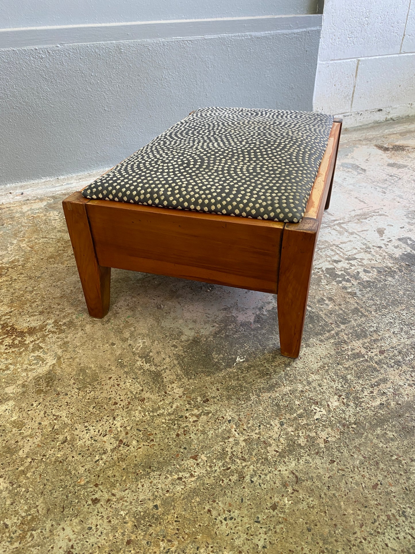 Mid Century Modern Native Timber Footstool