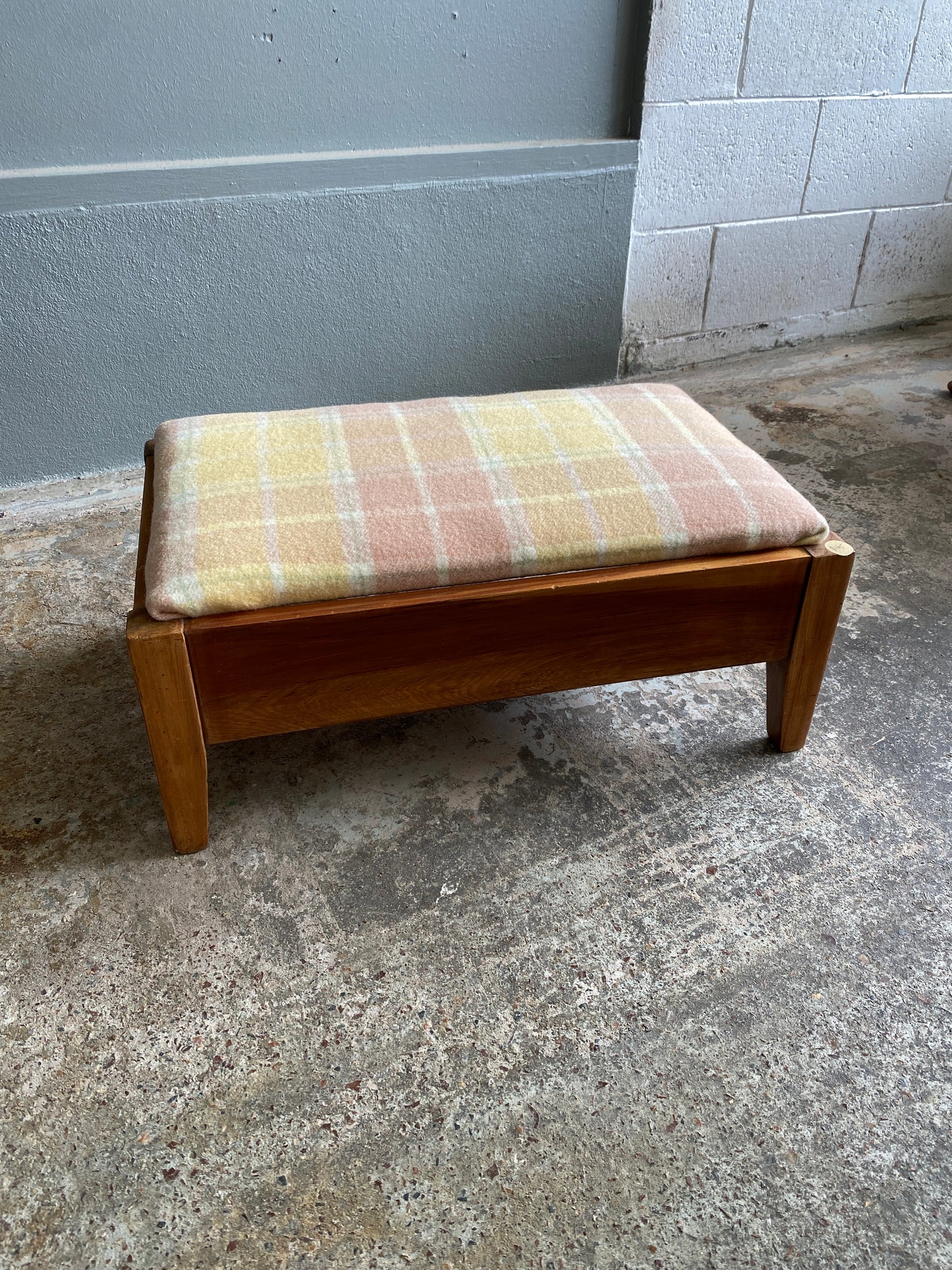 Mid Century Modern Native Timber Footstool