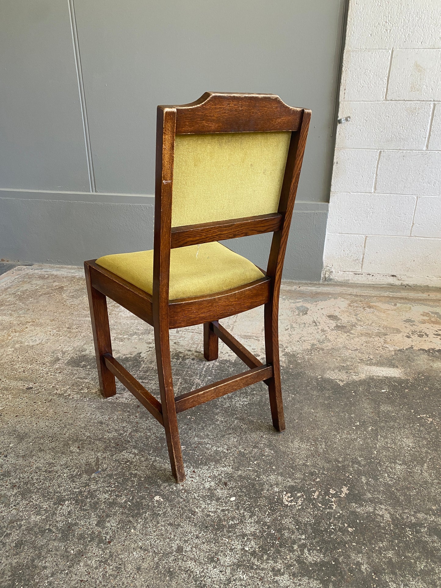 Mid Century Solid Oak Dining Chairs (Set of 4)