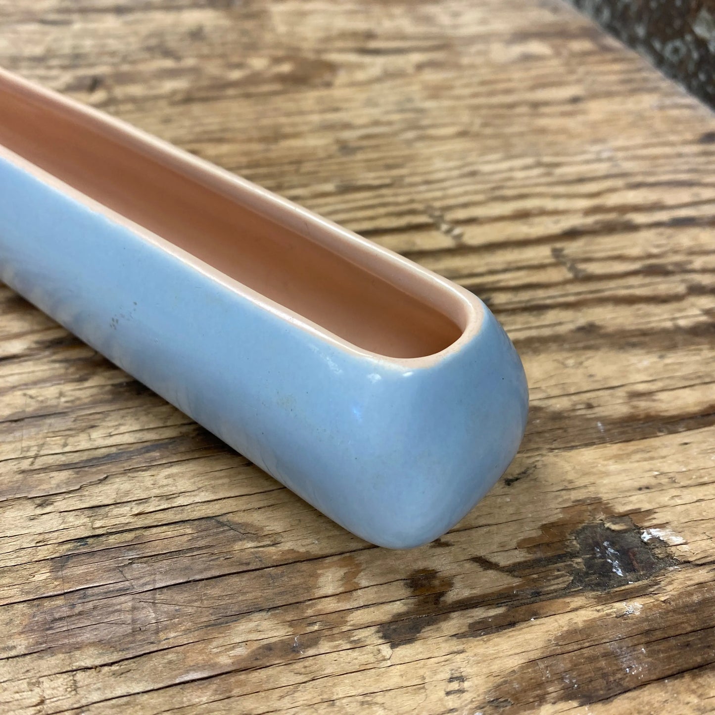 Poole Pottery Twintone Peach Bloom & Mist Blue (C100)