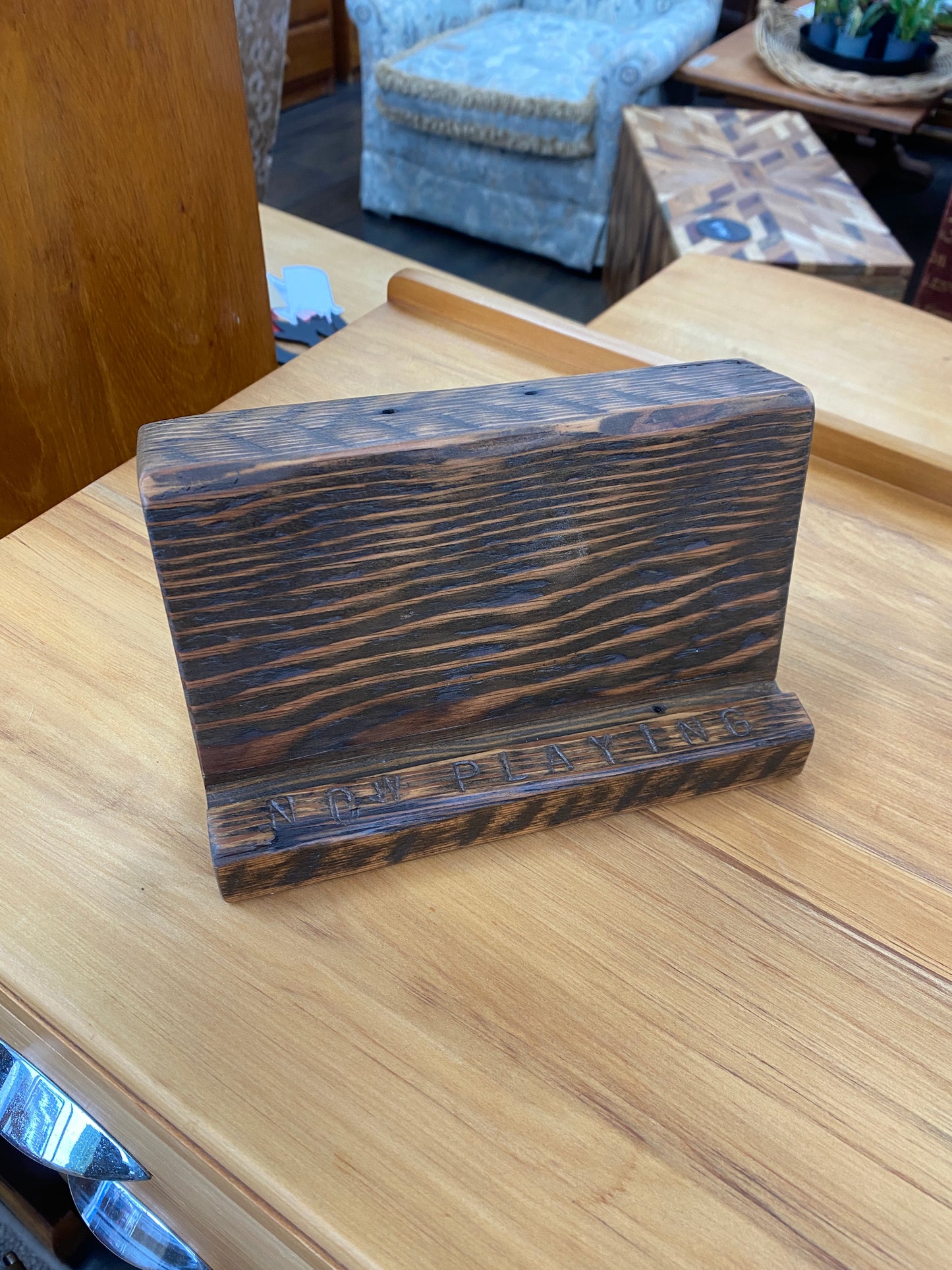 Reclaimed Antique Oregon 'Now Playing' LP Stand