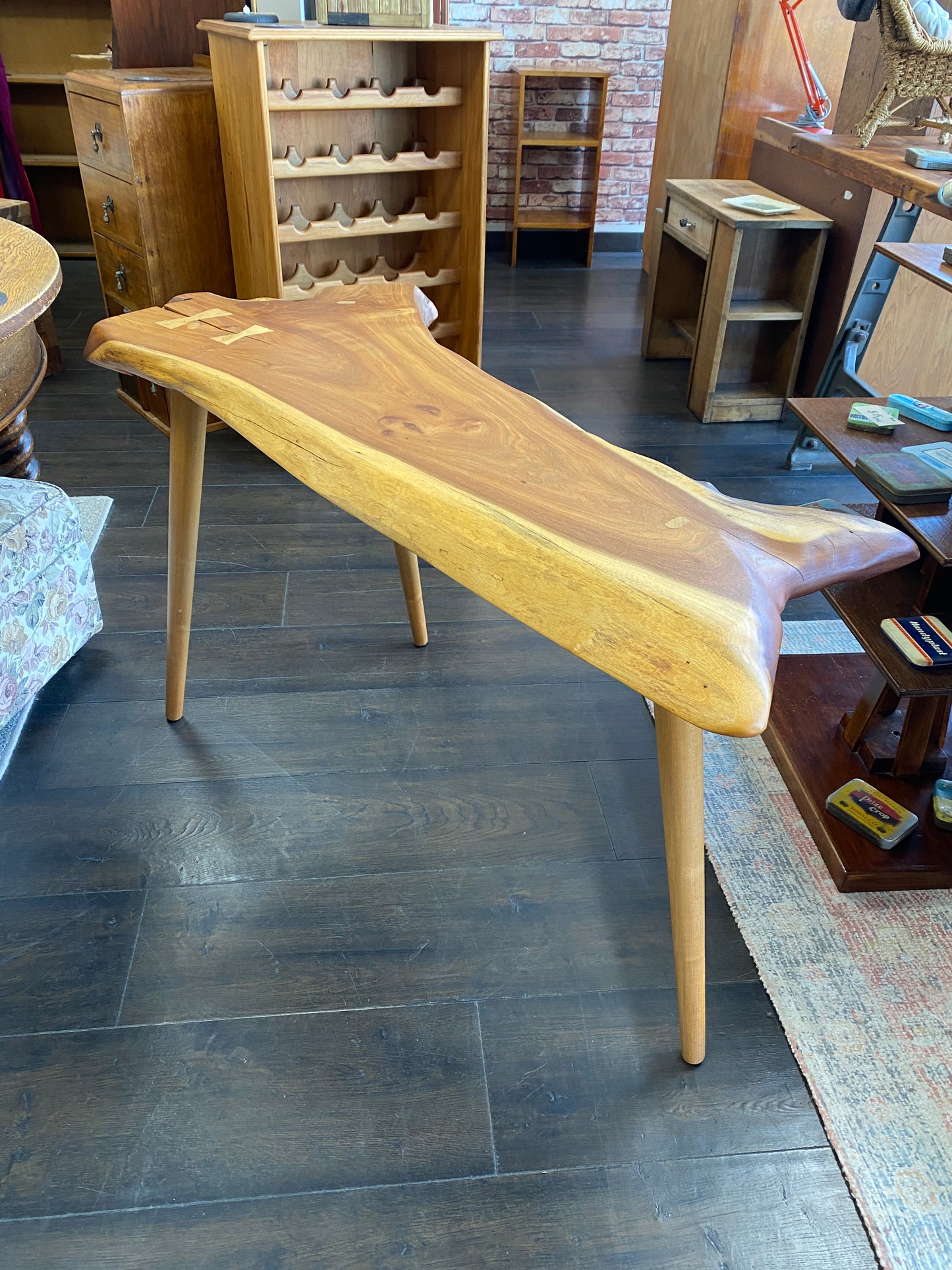 Reclaimed Black Walnut Custom Hall Table