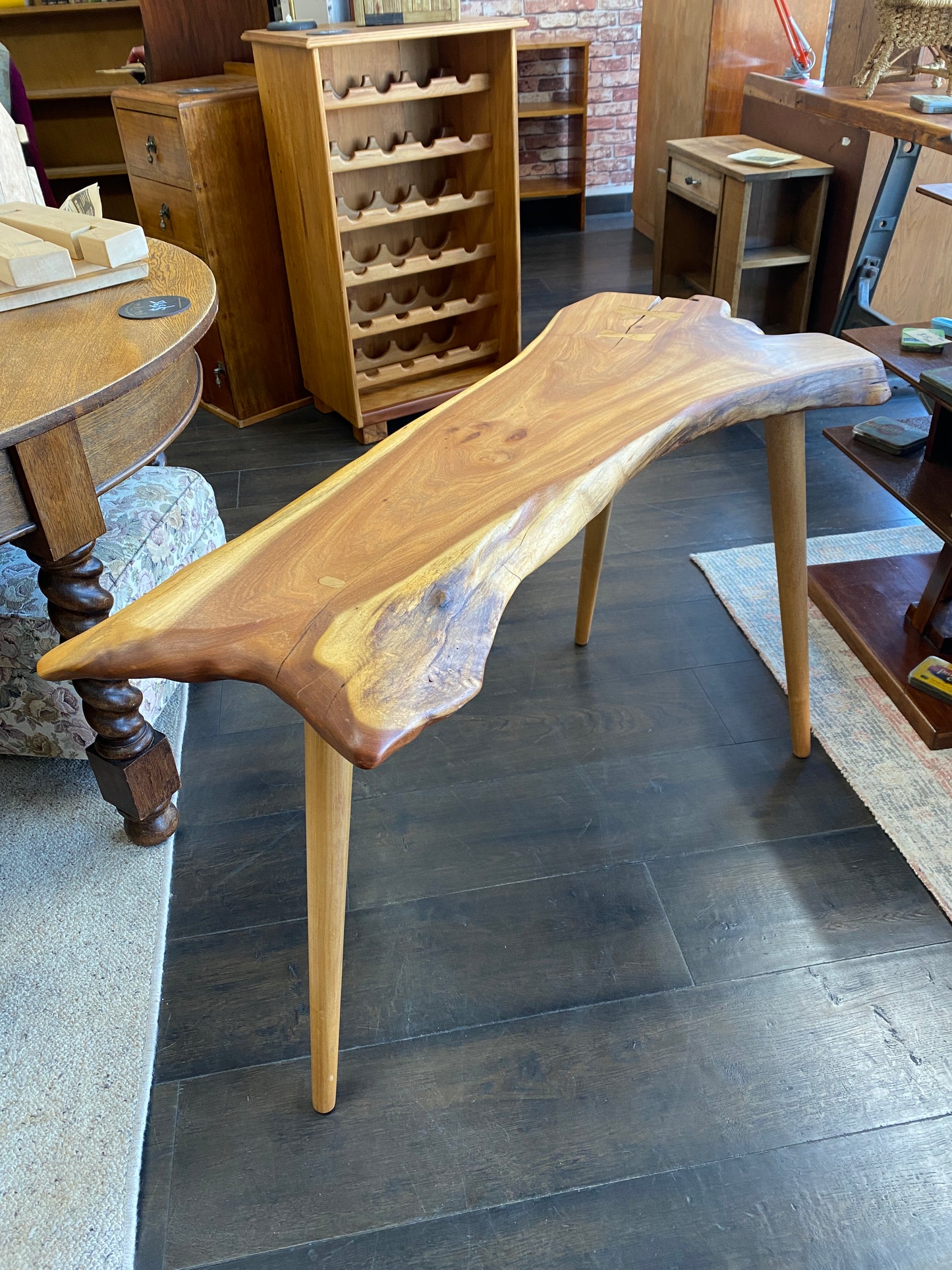 Reclaimed Black Walnut Custom Hall Table