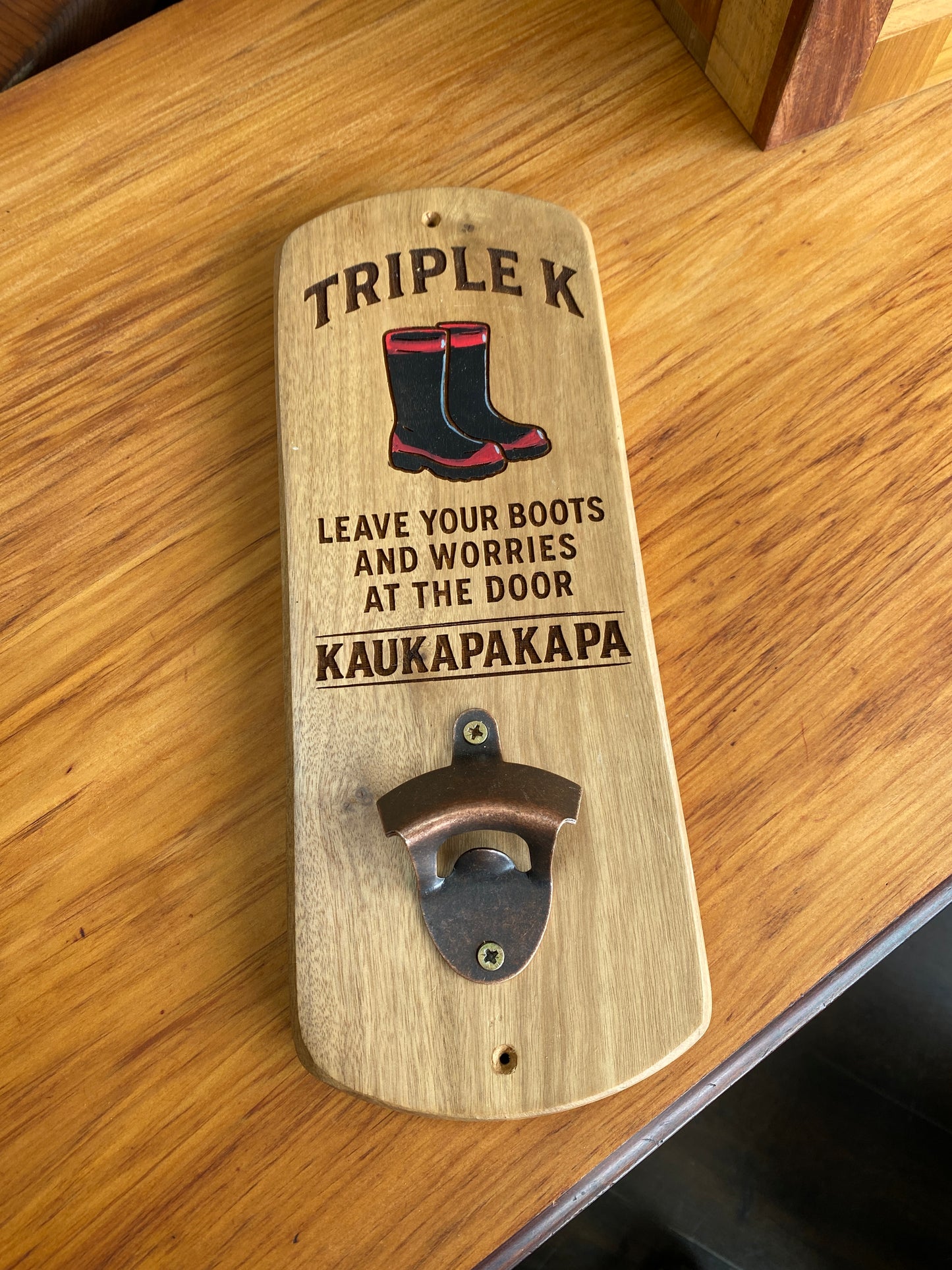 Reclaimed Kaukapakapa Red Bands Bottle Opener