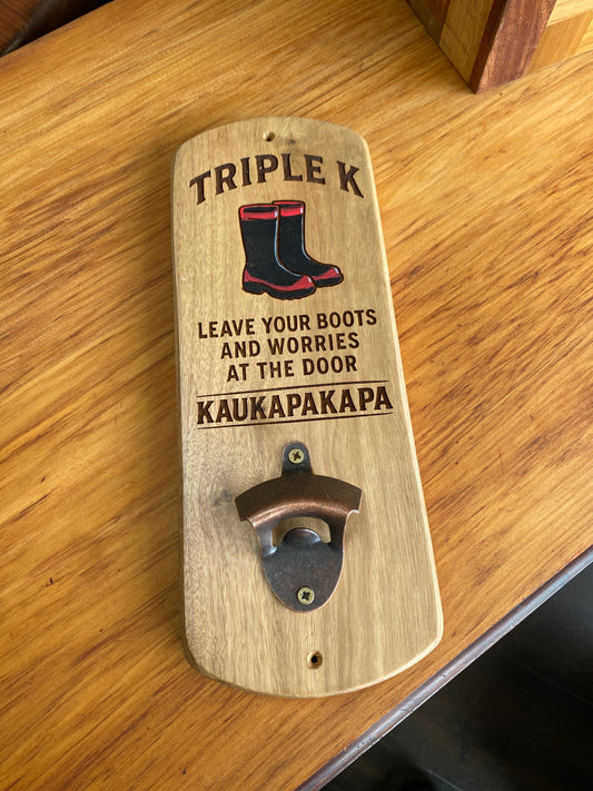Reclaimed Kaukapakapa Red Bands Bottle Opener